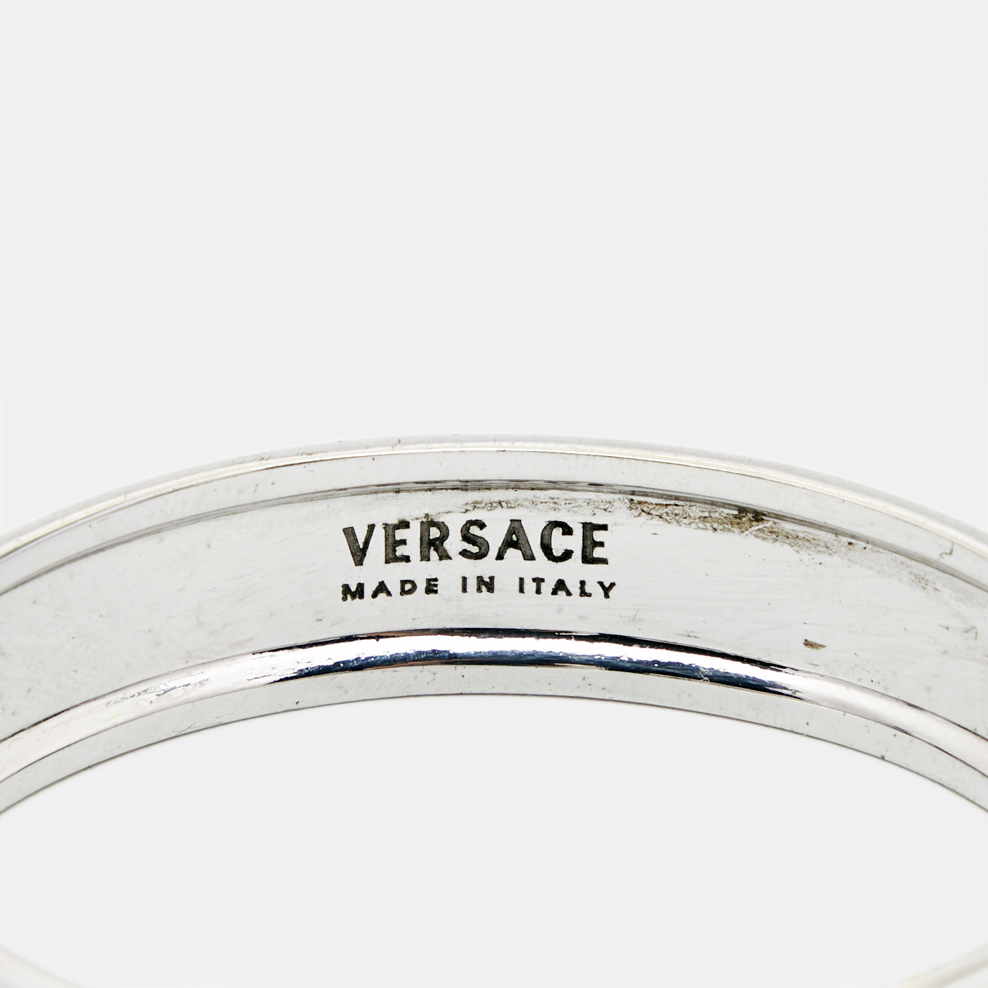 Versace Medusa Silver Tone Cuff Bracelet
