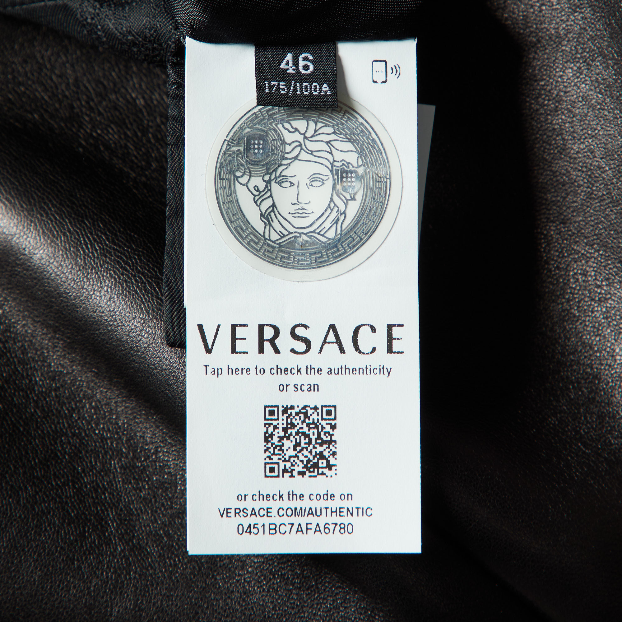 Versace Brown Leather Sleeveless Mini Dress L