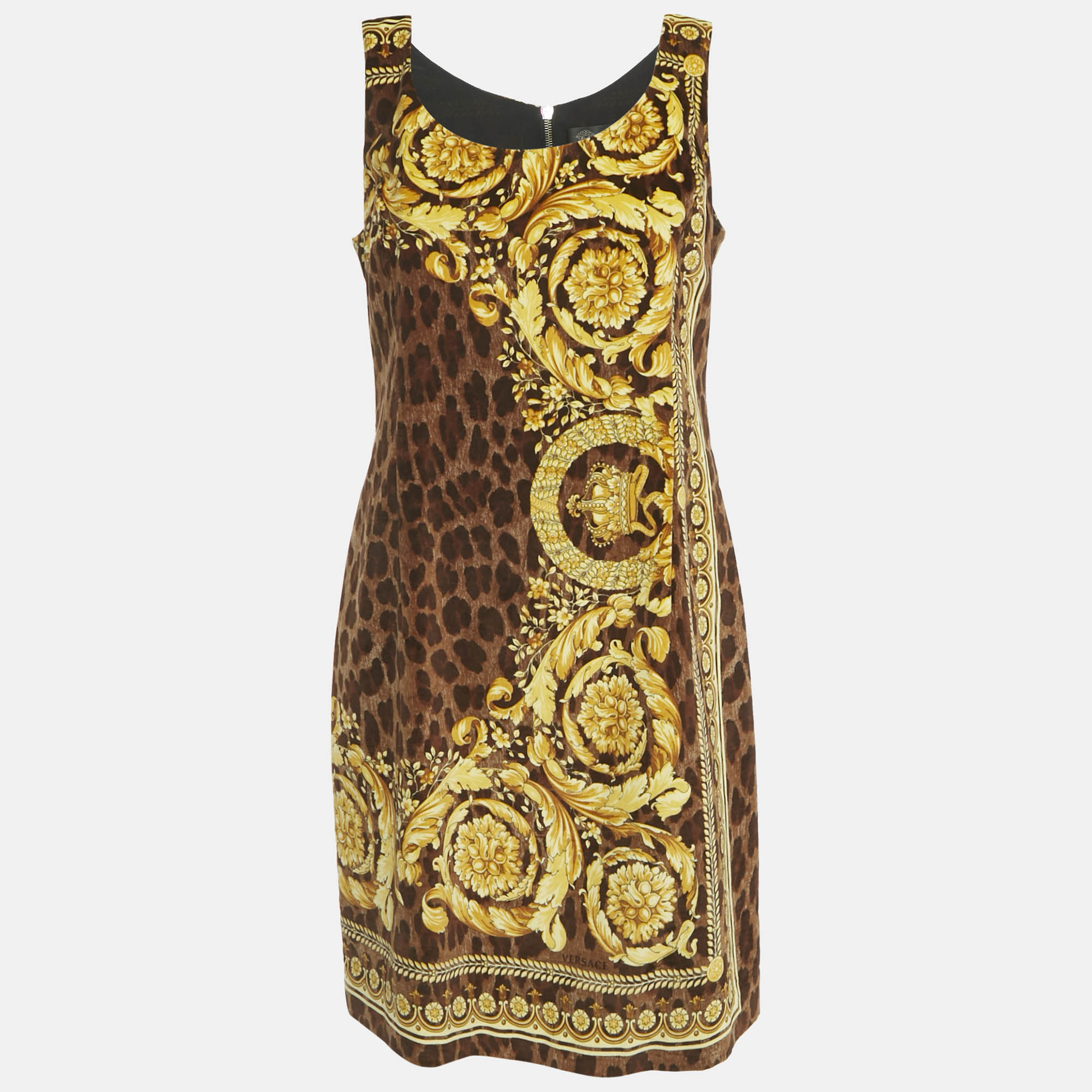 Versace Brown Printed Velvet Sleeveless Mini Dress L
Versace Brown Printed Velvet Sleeveless Mini Dress L