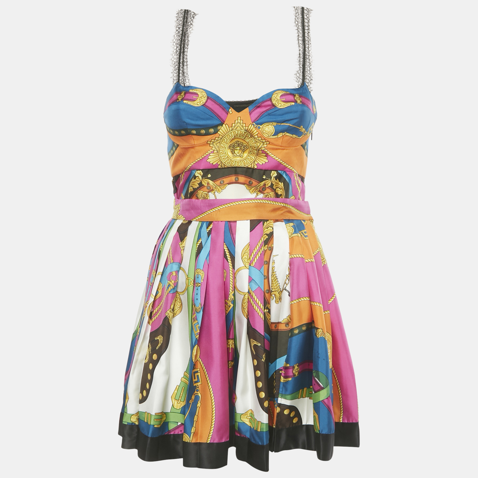 Versace Multicolor Printed Silk Top and Skirt Set S
Versace Multicolor Printed Silk Top and Skirt Set S