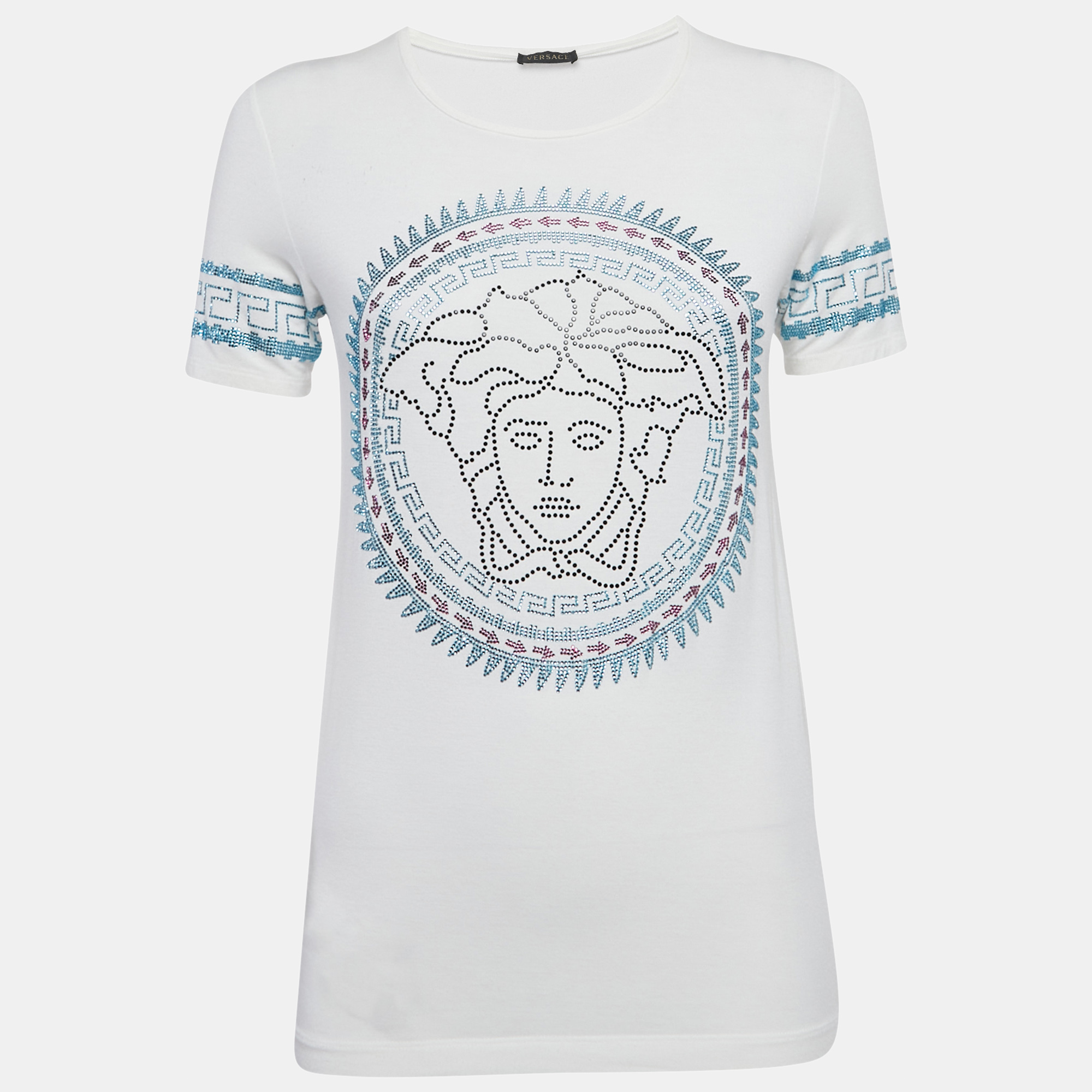 Versace White Medusa Embellished Jersey T-Shirt S
Versace White Medusa Embellished Jersey T-Shirt S