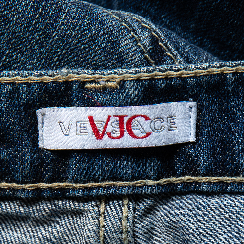 Versace VJC Navy Blue Denim Washed Jeans M
