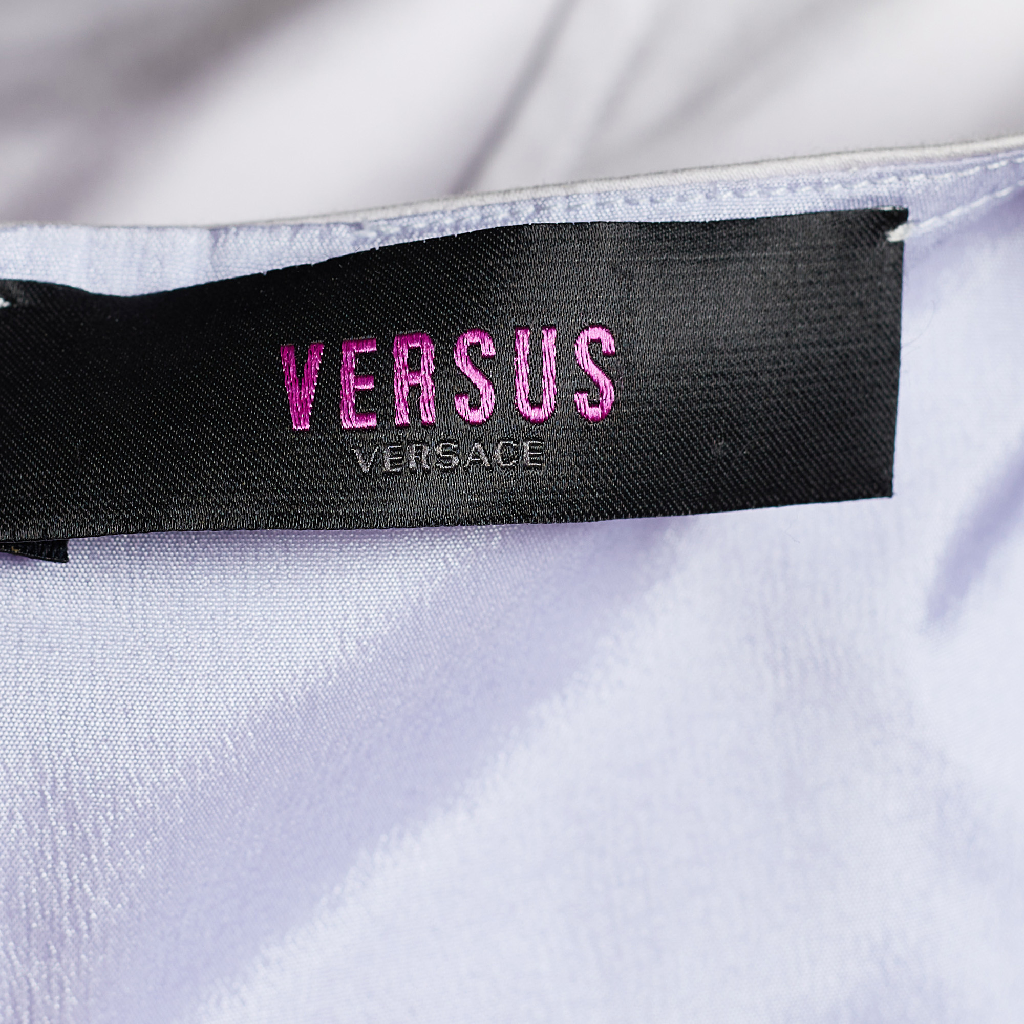 Versus Versace Pale Lilac Cotton Pleated Dress S