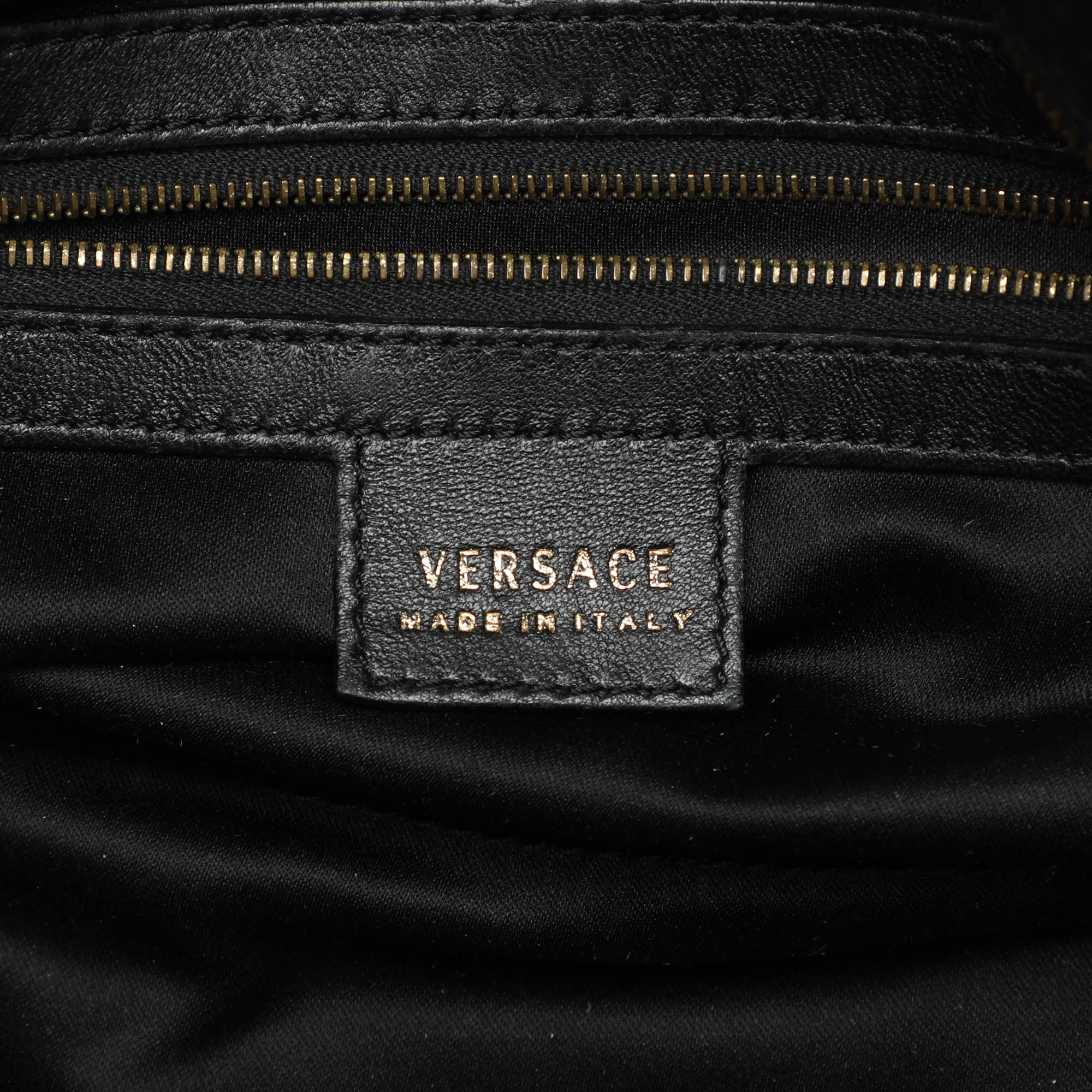 Versace Black Patent Leather Satchel