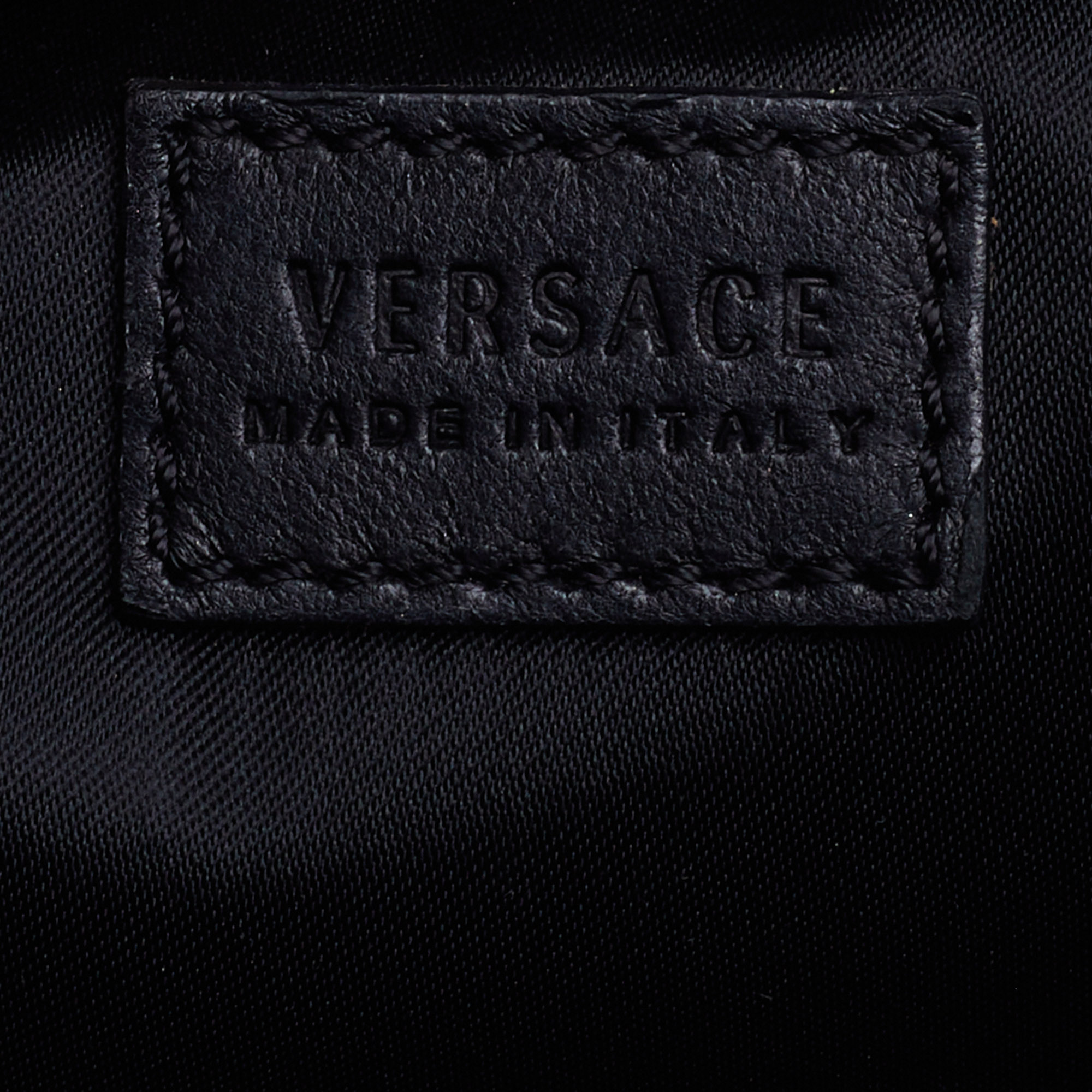 Versace Black Patent Leather Medusa Medallion Tote