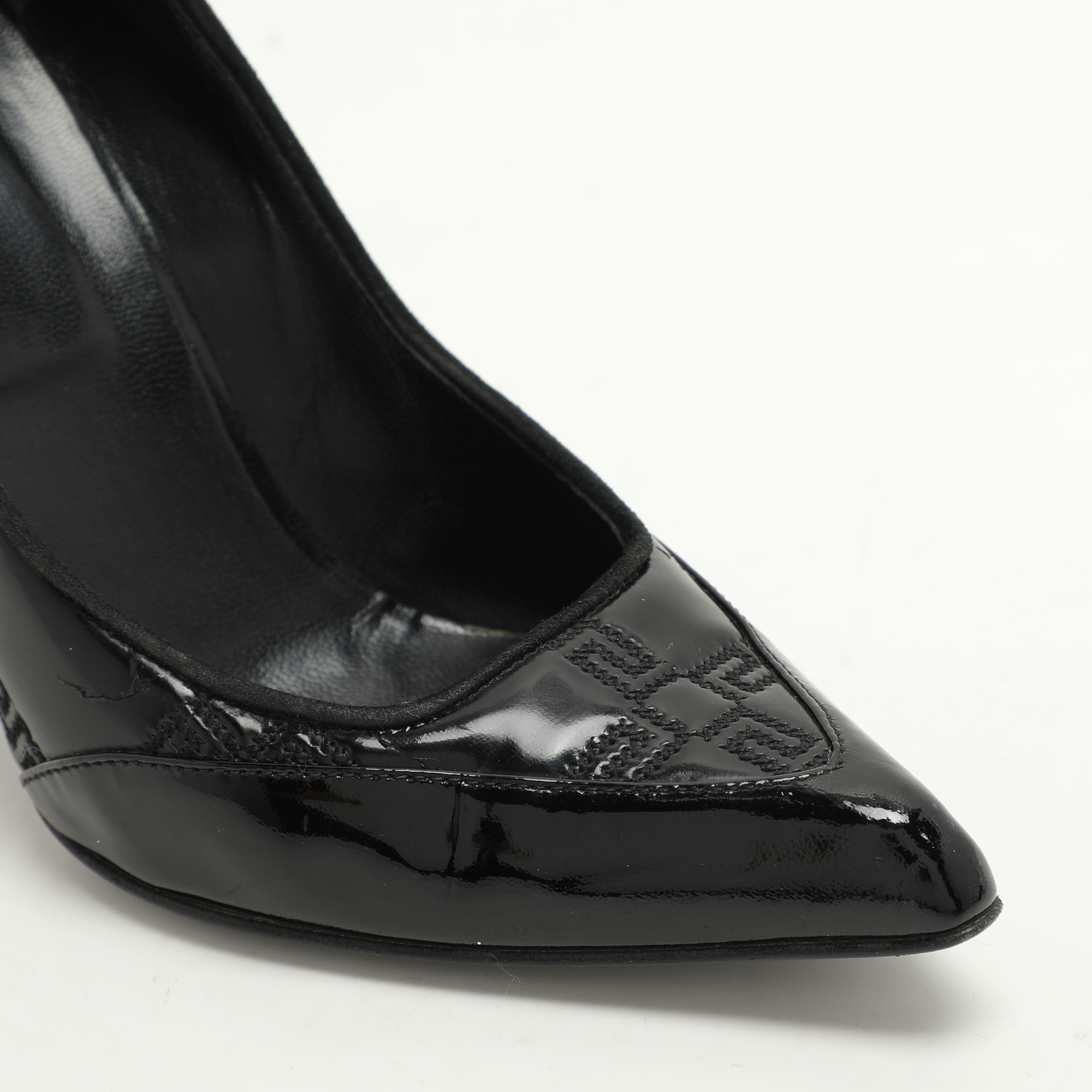 Versace Black Patent Leather Pumps Size 37.5