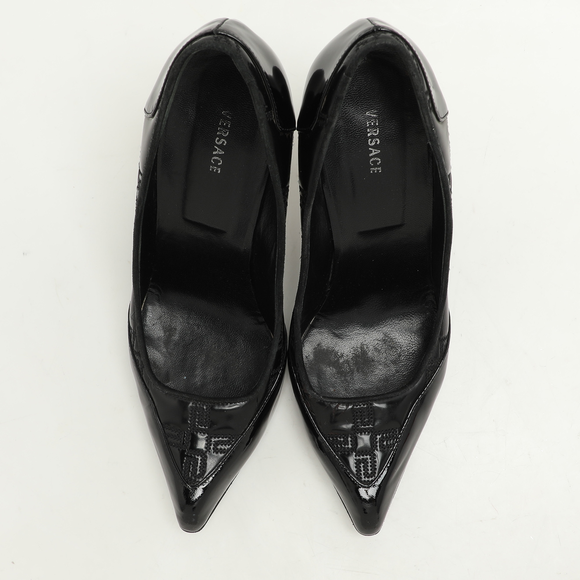 Versace Black Patent Leather Pumps Size 37.5