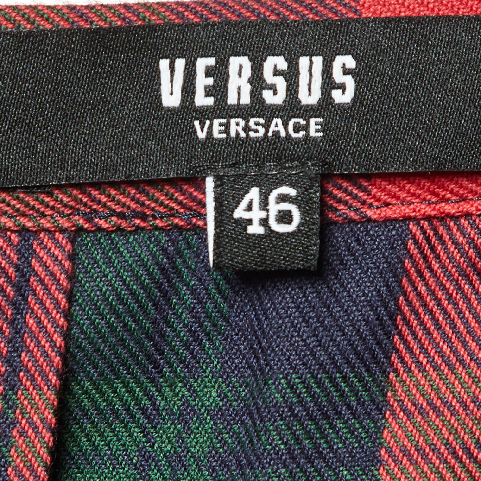 Versus Versace Red Plaid Maxi Skirt L