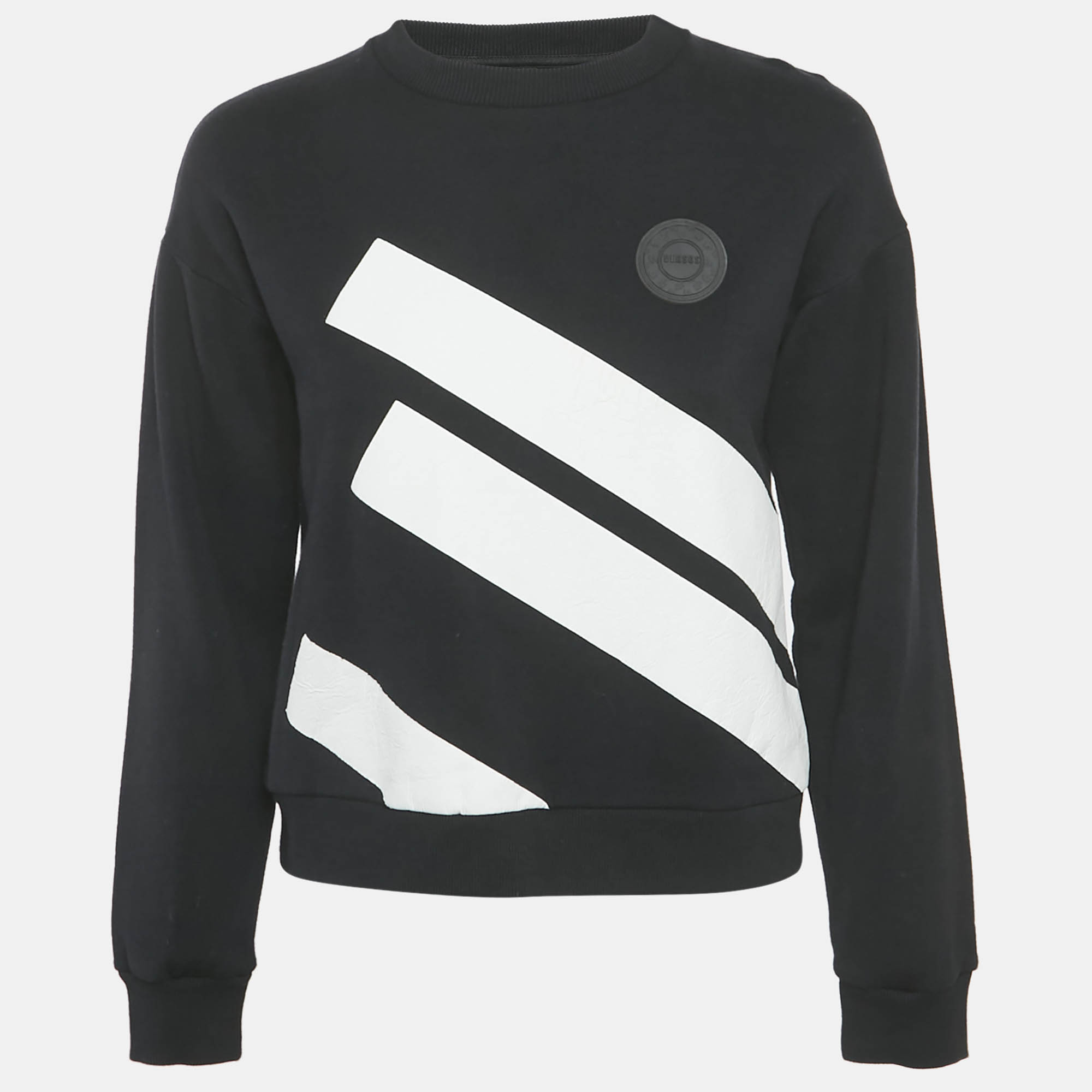 Versus Versace Black Striped Cotton Knit Applique Detail Sweatshirt XS
Versus Versace Black Striped Cotton Knit Applique Detail Sweatshirt XS
