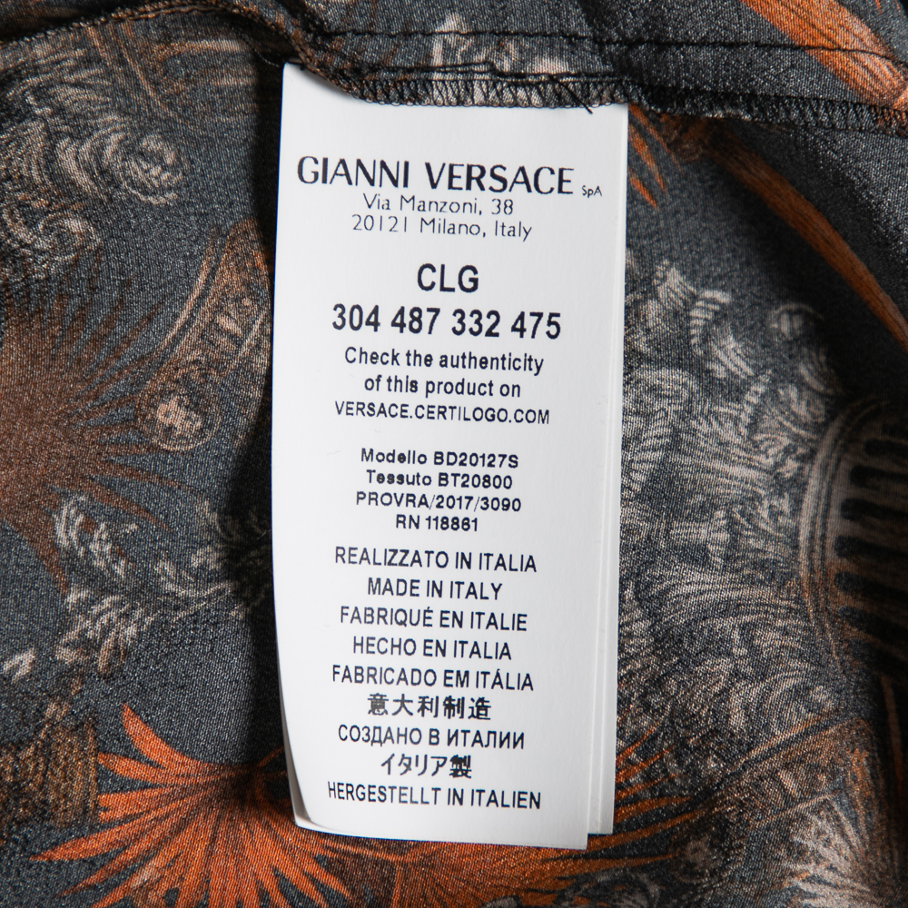 Versus Versace Multicolor Printed Silk Button Front Blouse M