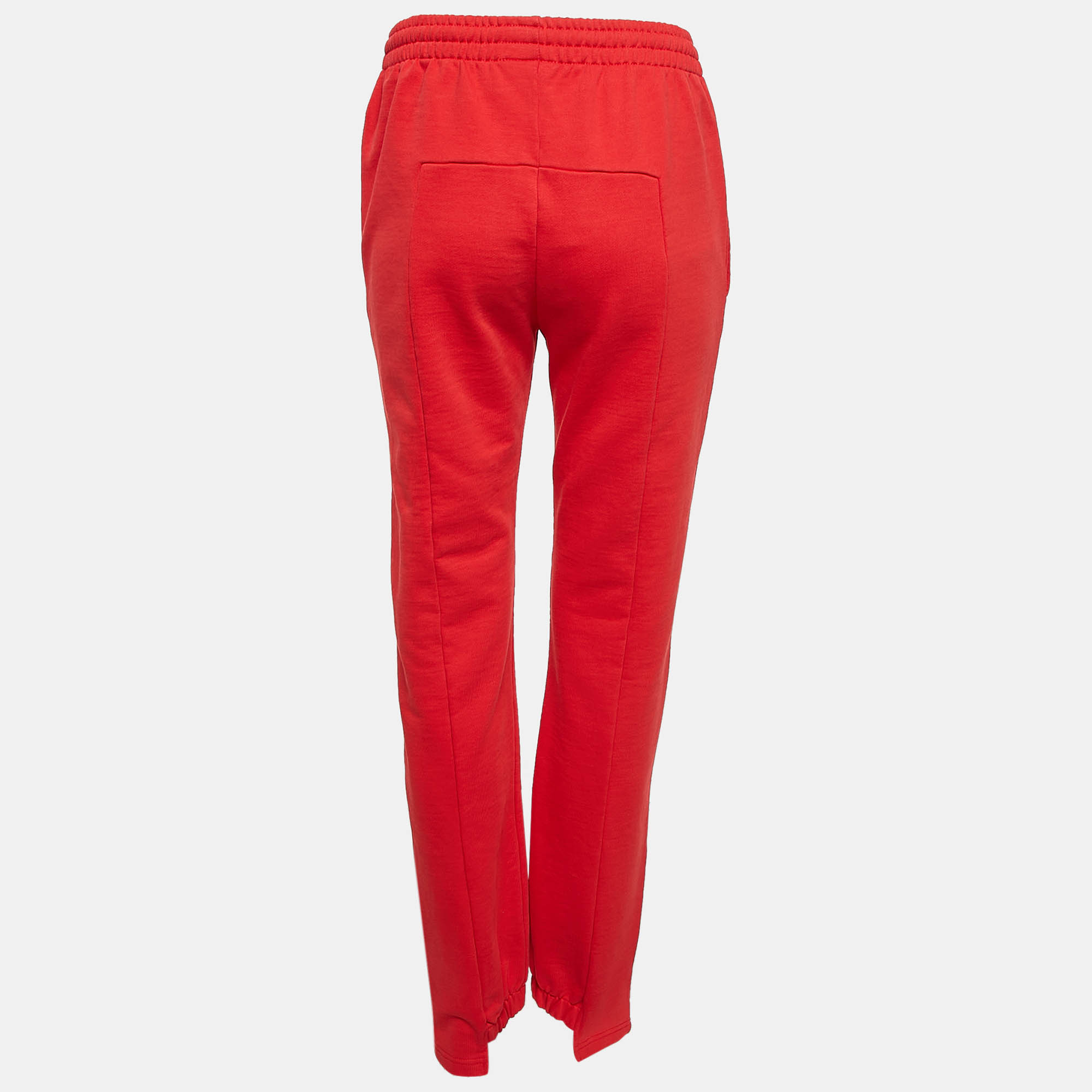 Vetements Red Cotton Knit Elasticized Waist  Sweatpants L