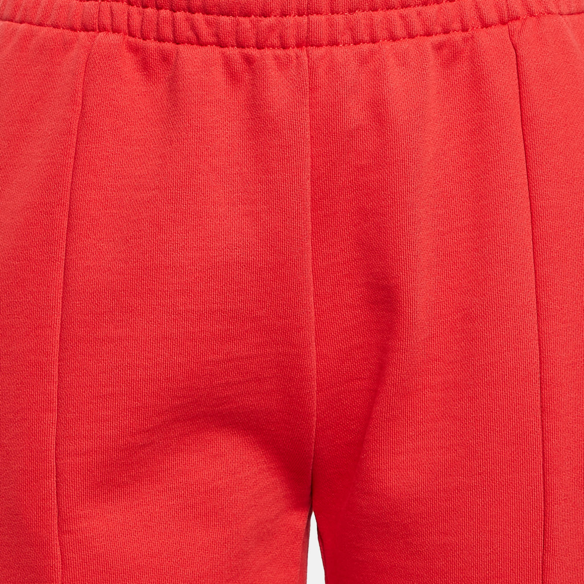 Vetements Red Cotton Knit Elasticized Waist  Sweatpants L