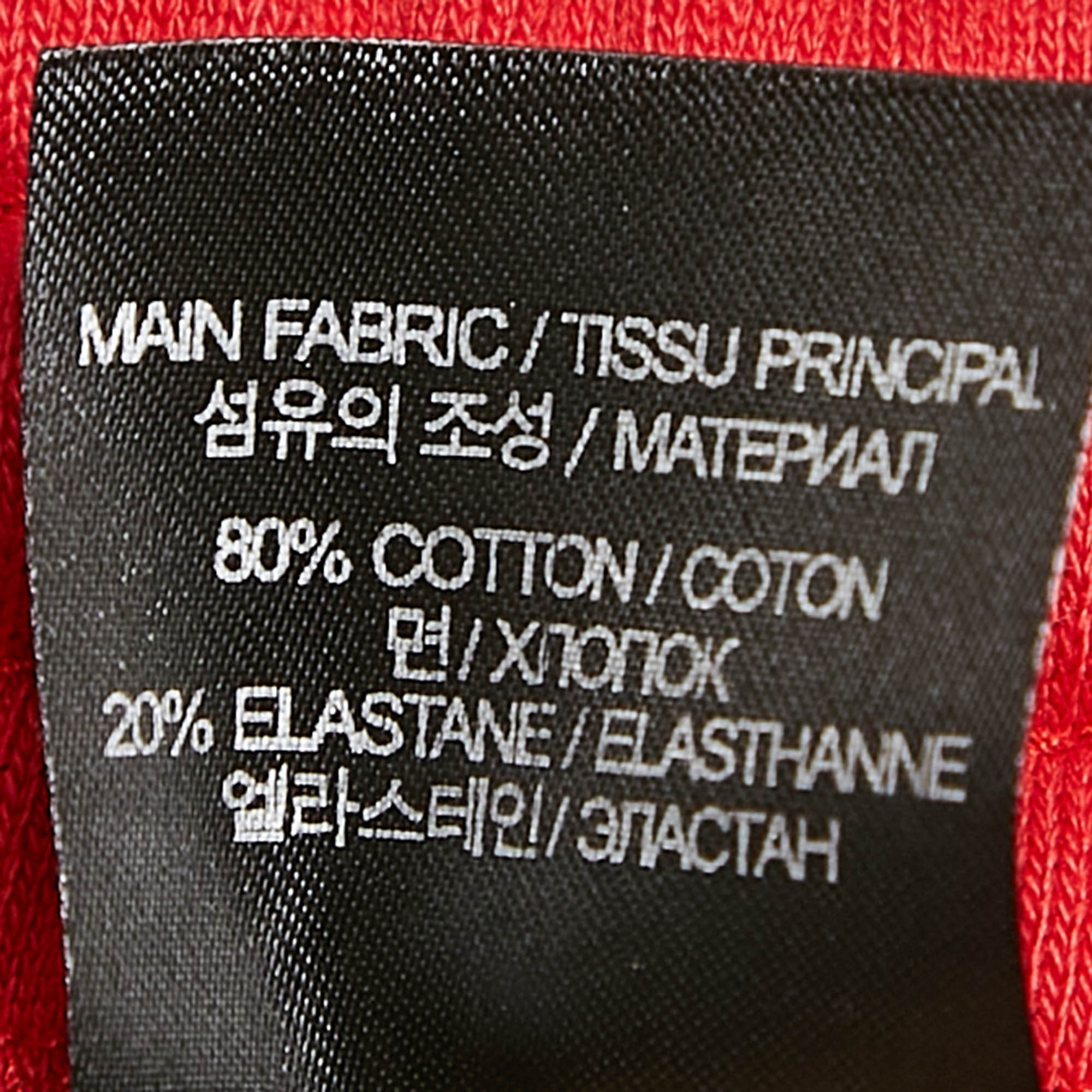 Vetements Red Cotton Knit Elasticized Waist  Sweatpants L