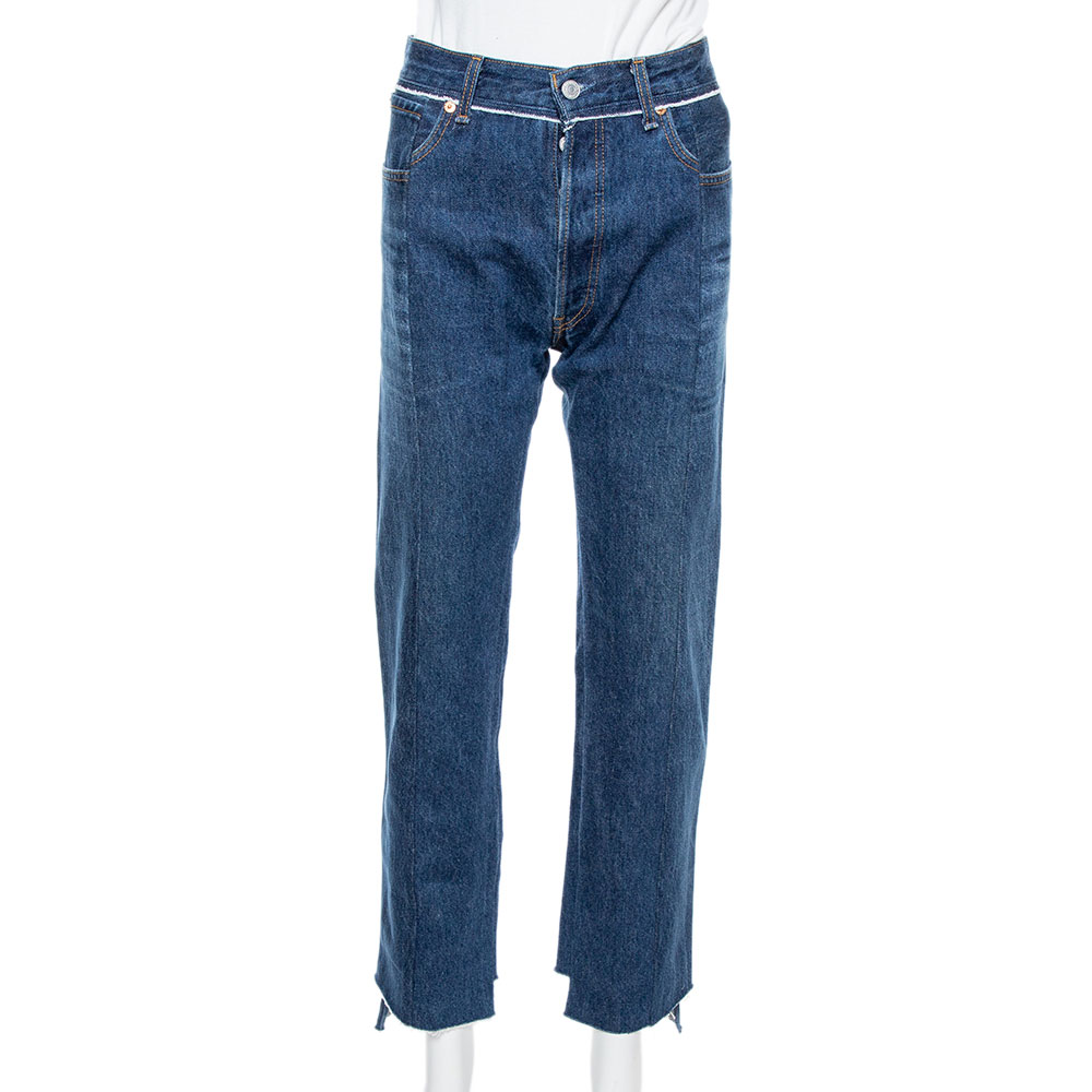 Image of Vetements Blue Denim Reworked Push Up Jeans S