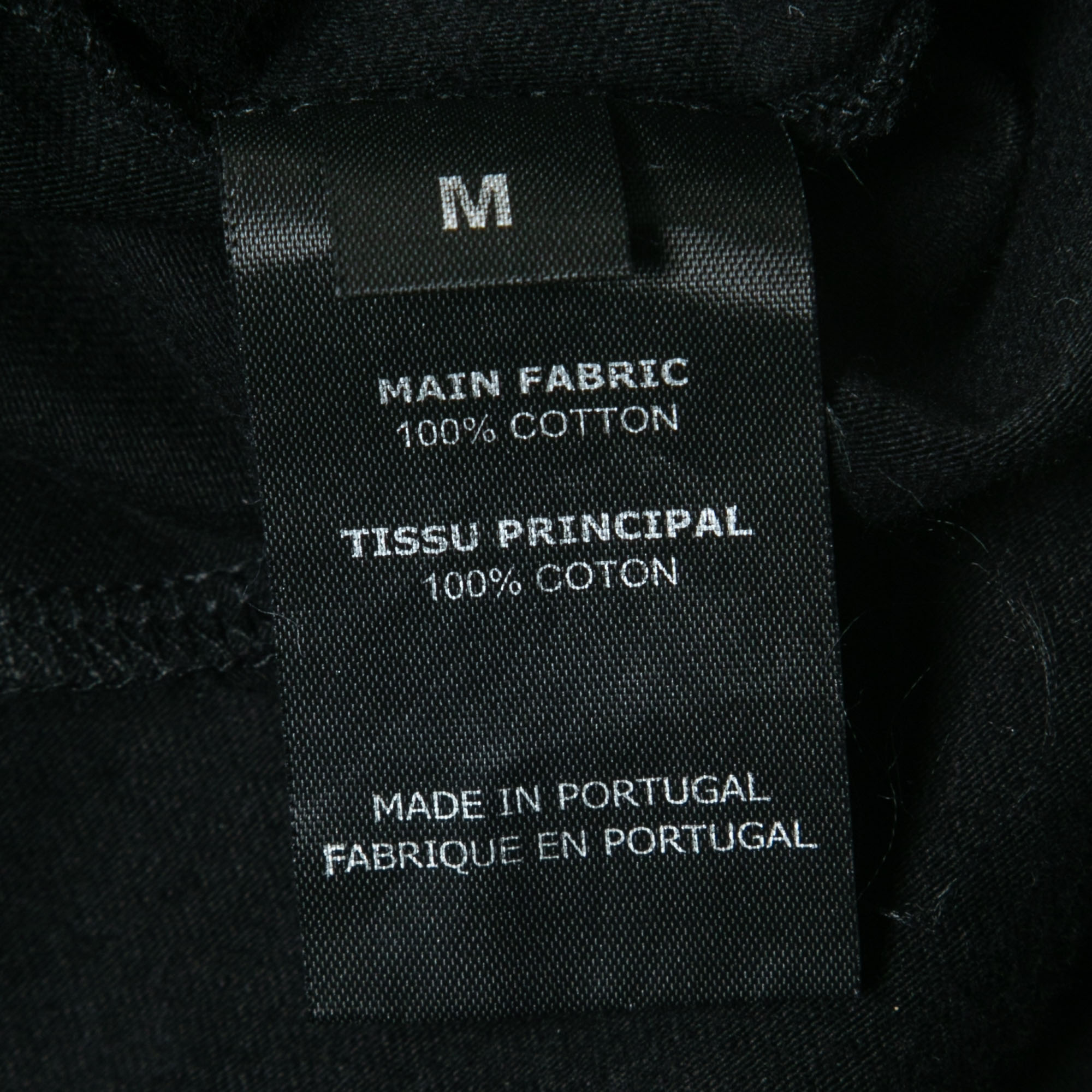 Vetements Black Print Cotton Cut-Out Half Sleeve T- Shirt M