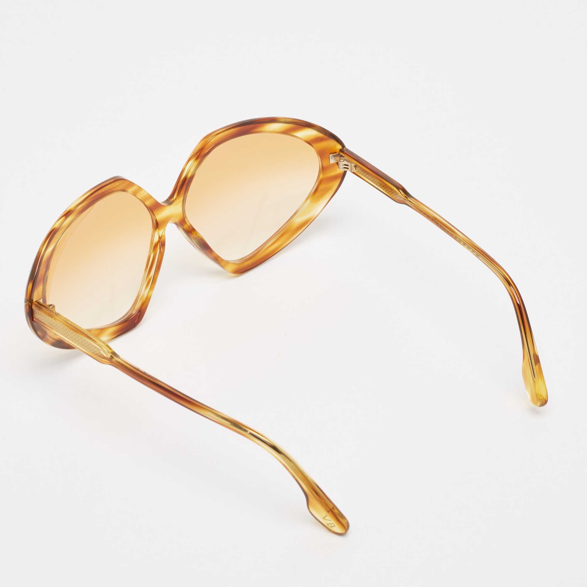 Victoria Beckham Brown Gradient VB614S Oversized Sunglasses