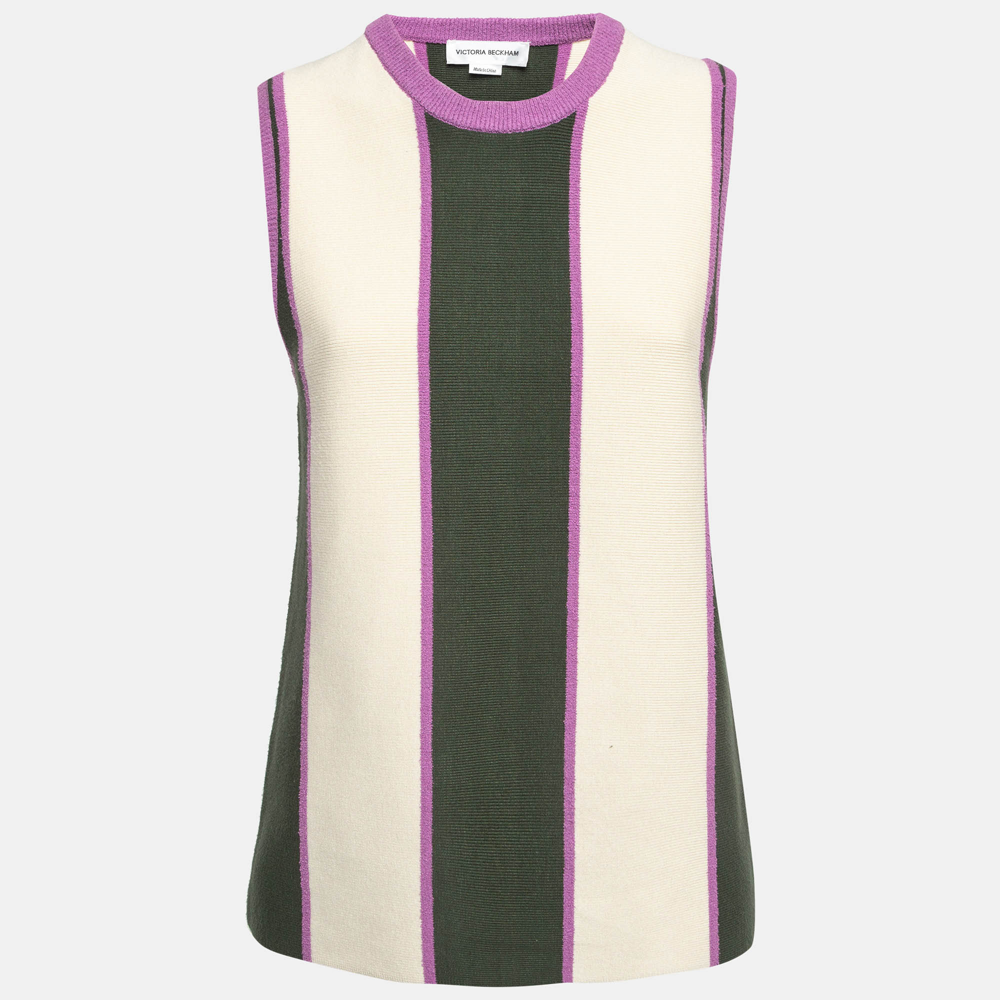 Victoria beckham multicolor knit sleeveless tank top m