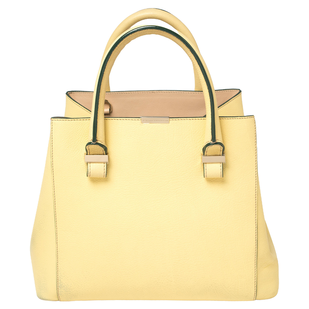 Victoria Beckham Lime Leather Liberty Tote