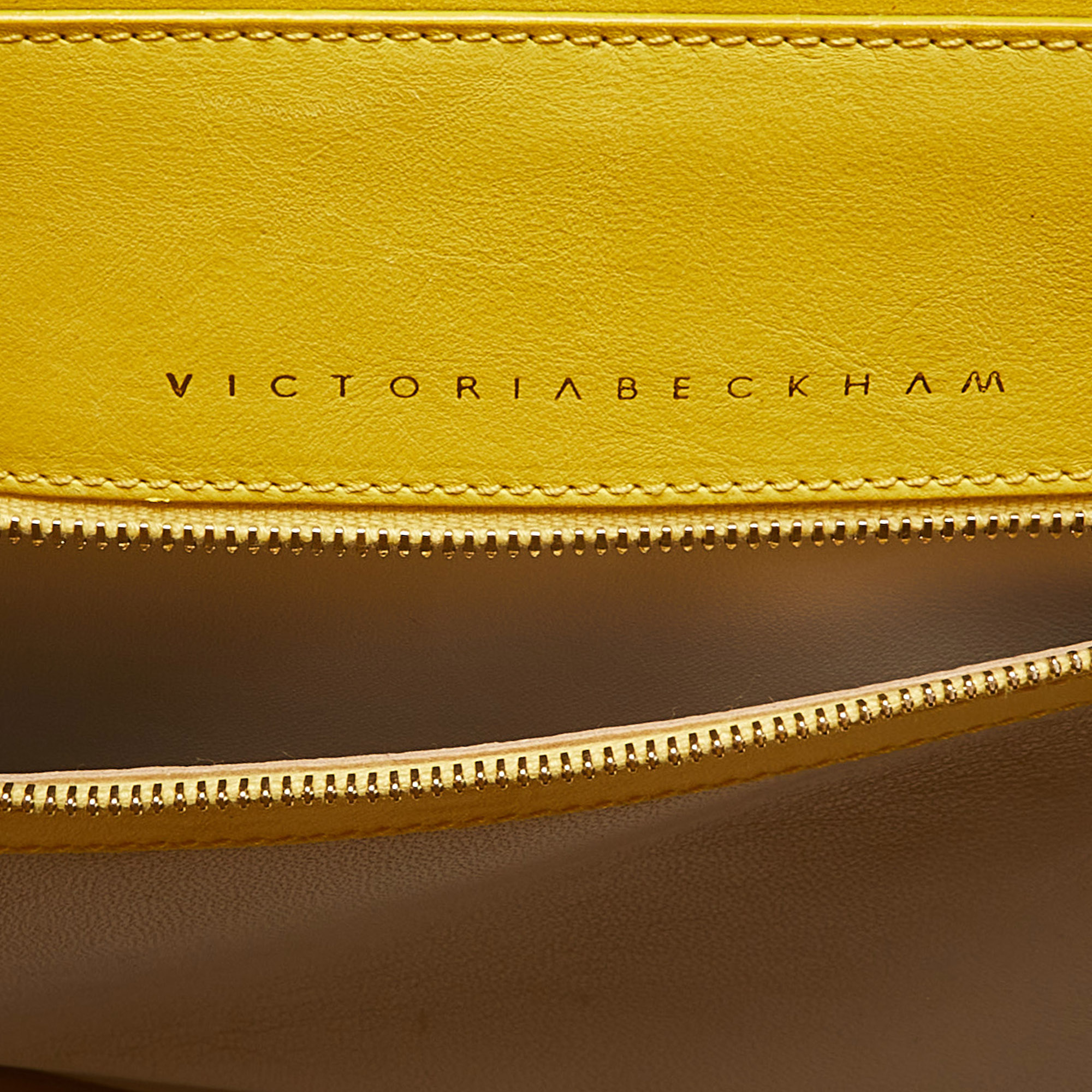 Victoria Beckham Yellow Leather Victoria Tote