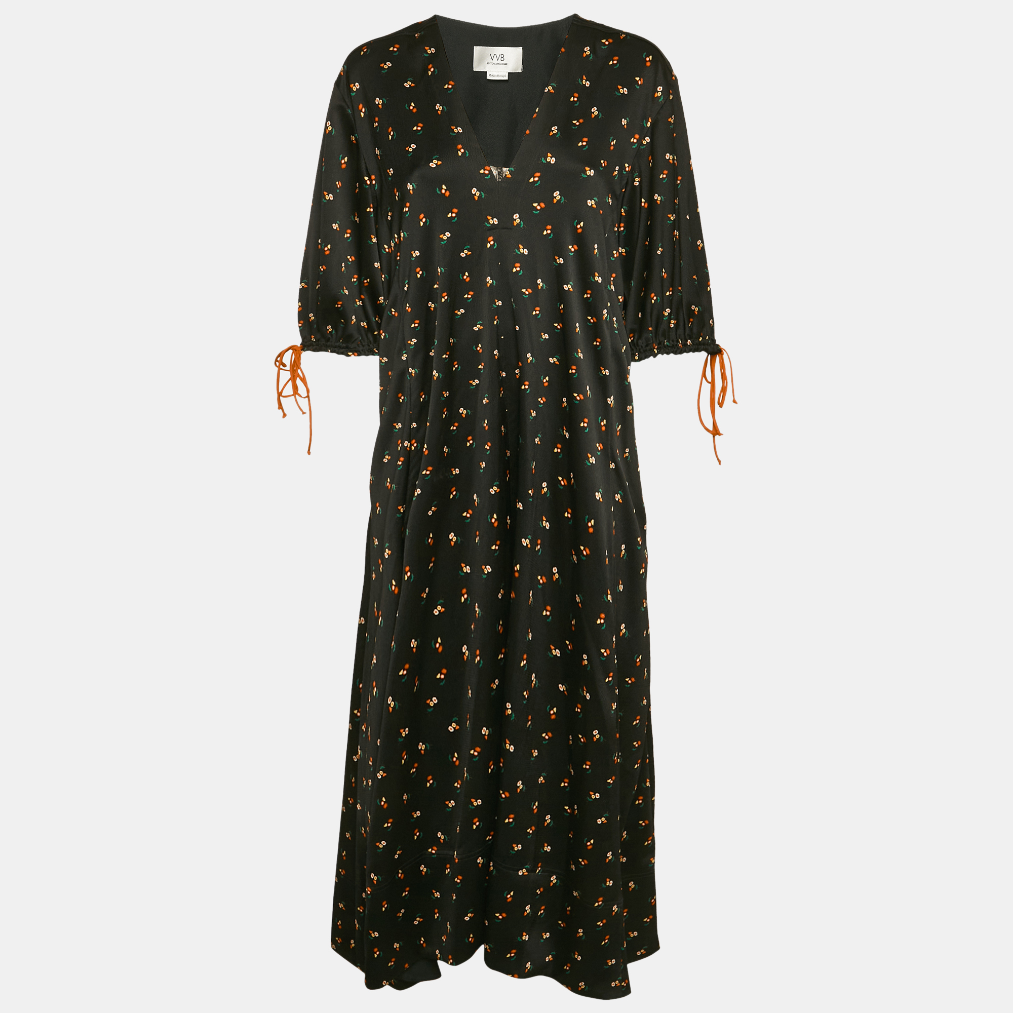 Victoria Victoria Beckham Black Floral Print Textured Crepe Midi Dress L
Victoria Victoria Beckham Black Floral Print Textured Crepe Midi Dress L