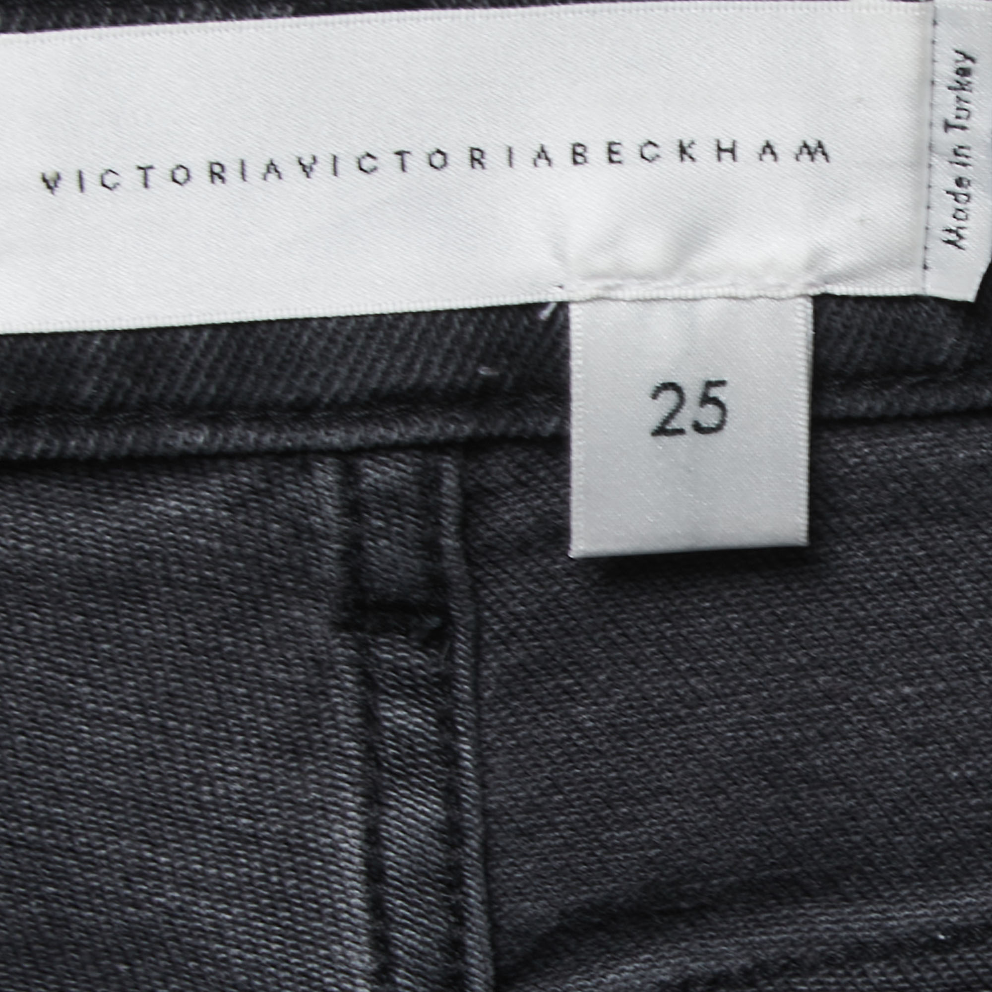 Victoria Victoria Beckham Grey Denim Studded Jeans S Waist 25