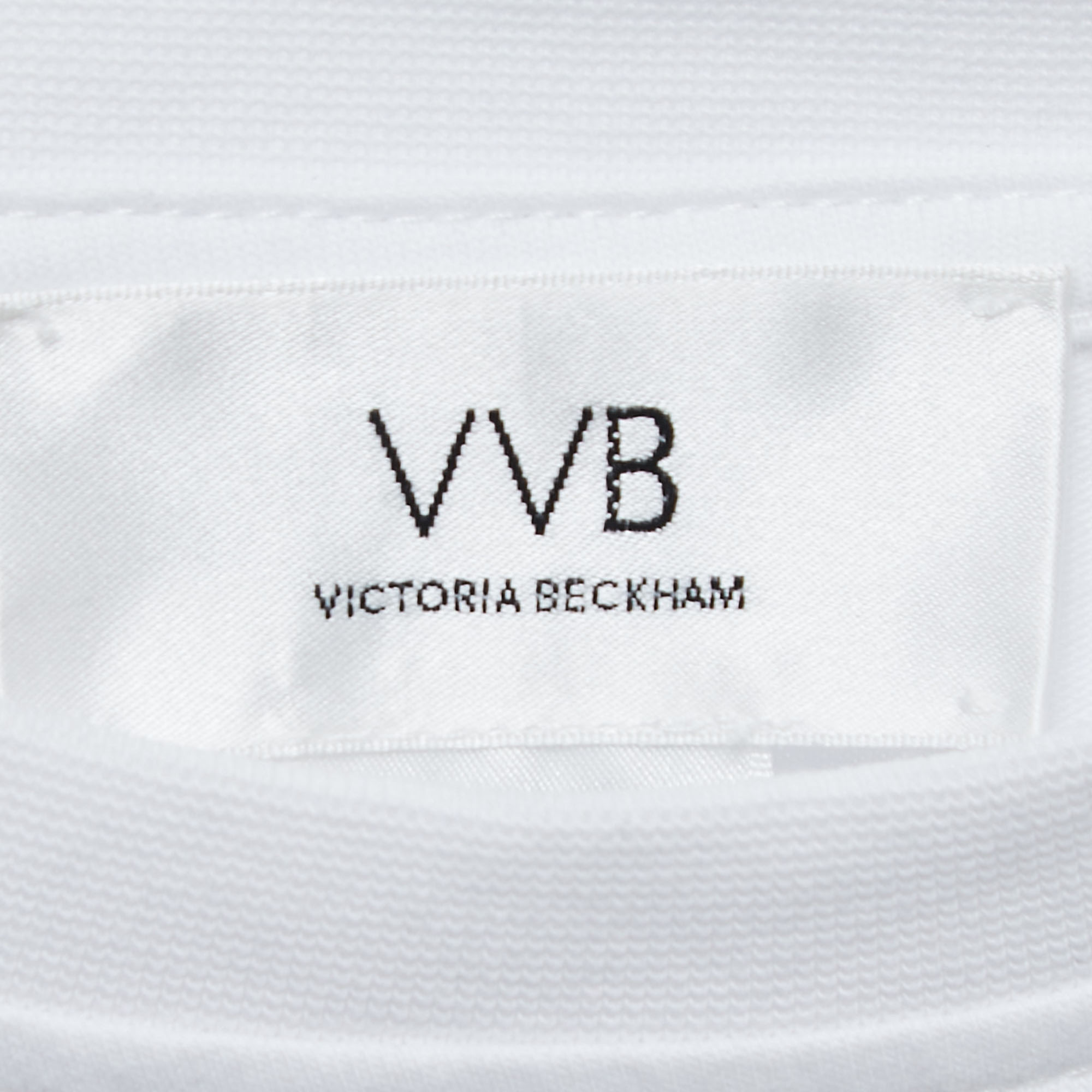 Victoria Victoria Beckham White Love Print Cotton Crew Neck Short Sleeve T-Shirt S