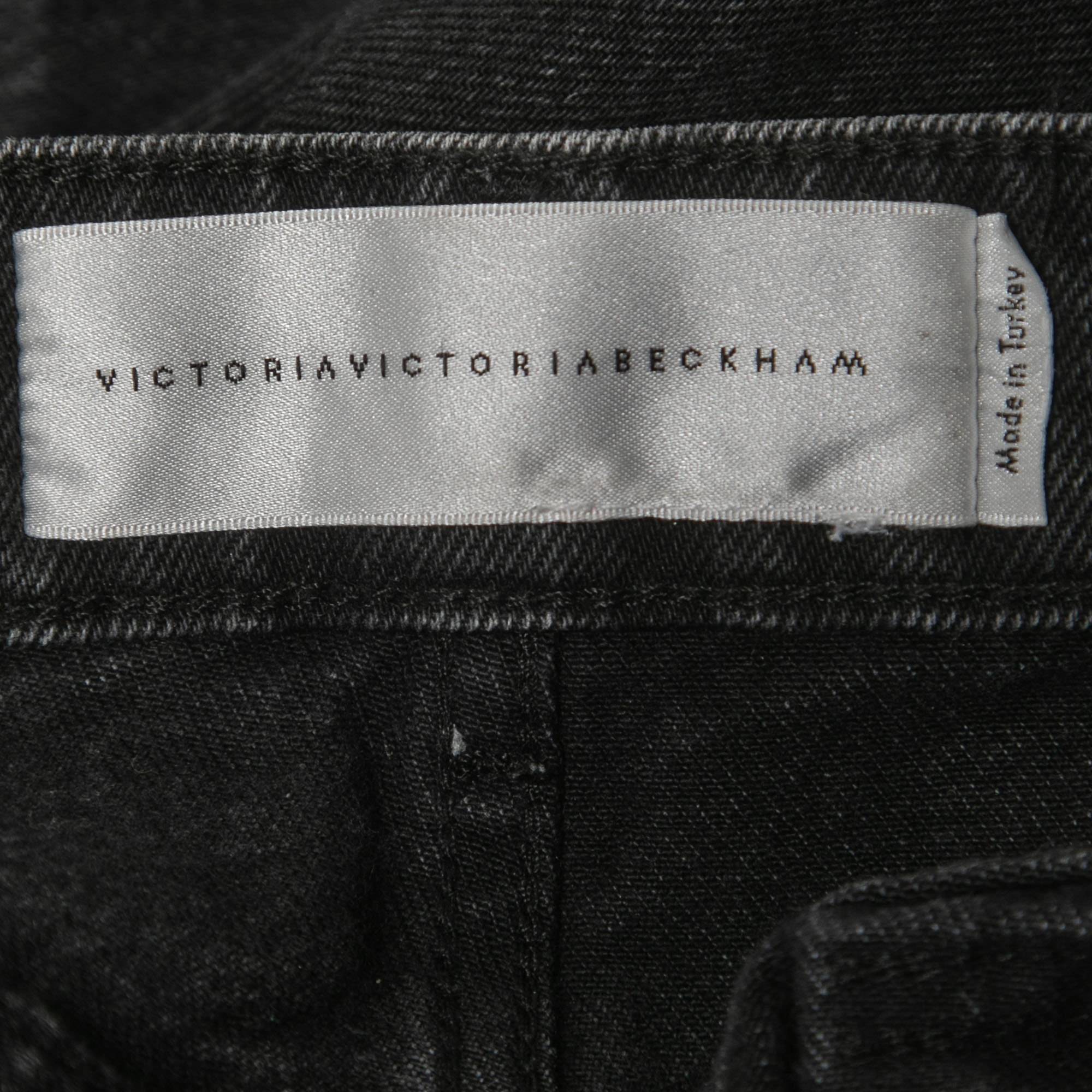 Victoria Victoria Beckham Black Denim Frayed Hem Jeans S