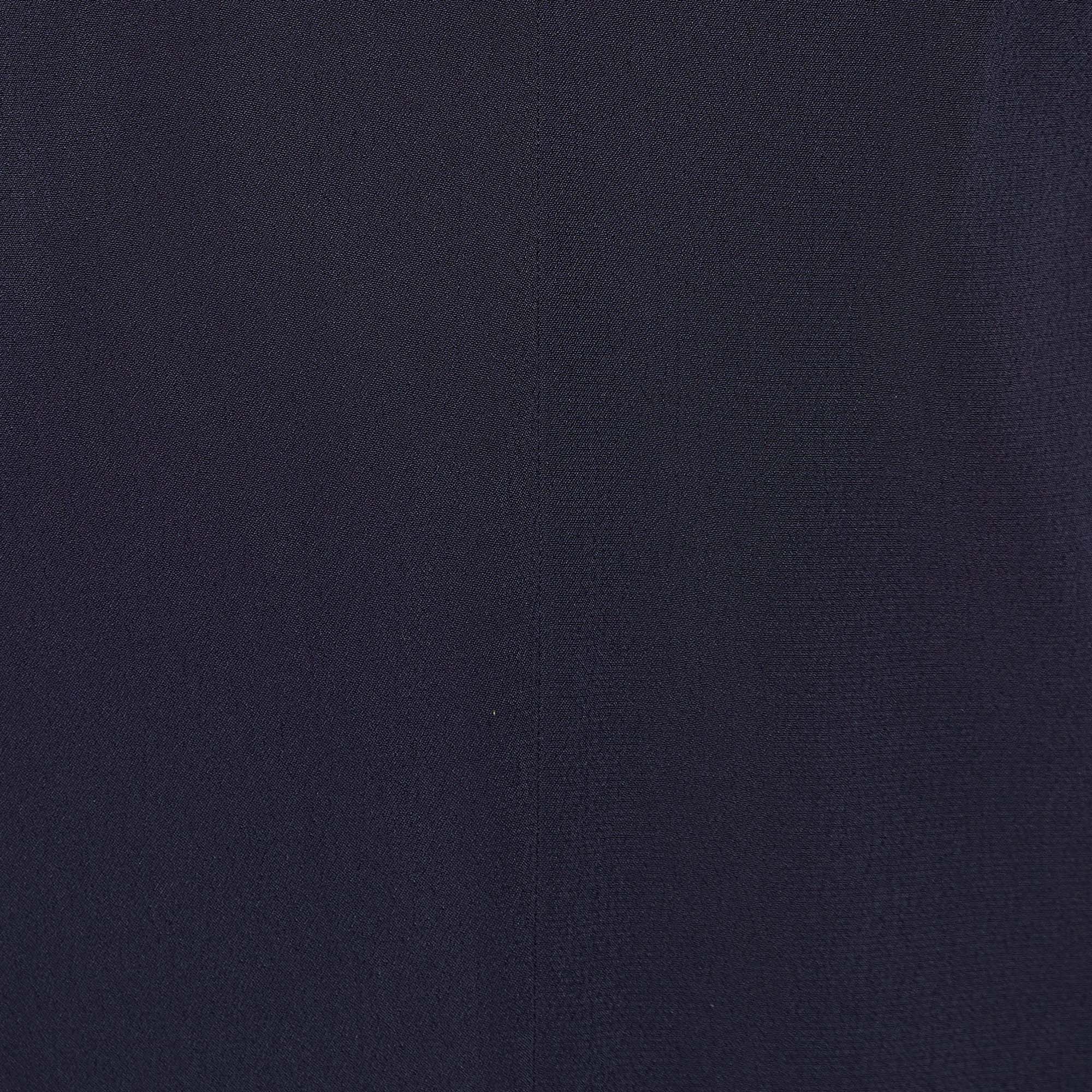 Victoria Victoria Beckham Navy Blue Plunge V-Neck Mini Dress M