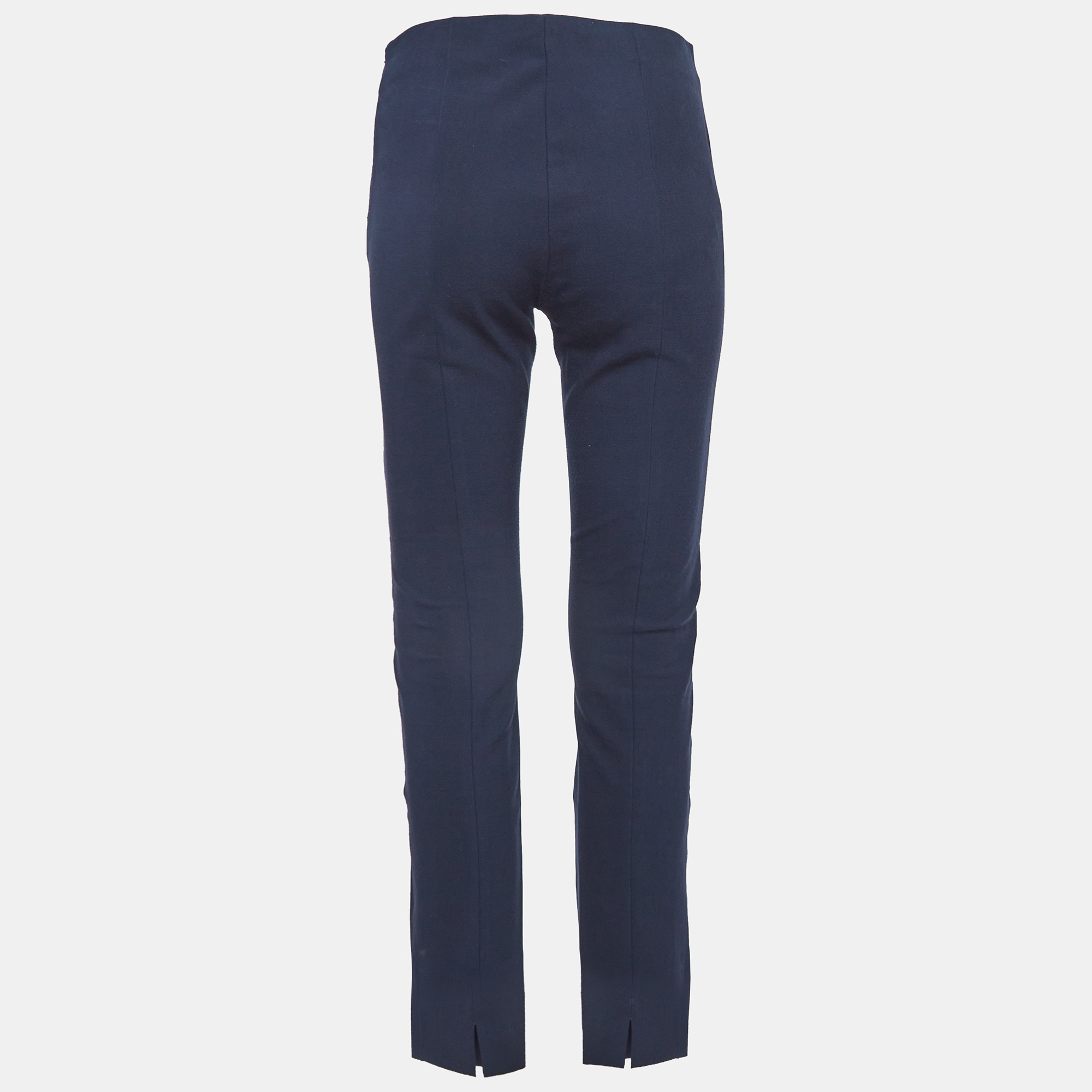 Vince Navy Blue Jersey Stitch Front Seam Ponte Leggings S