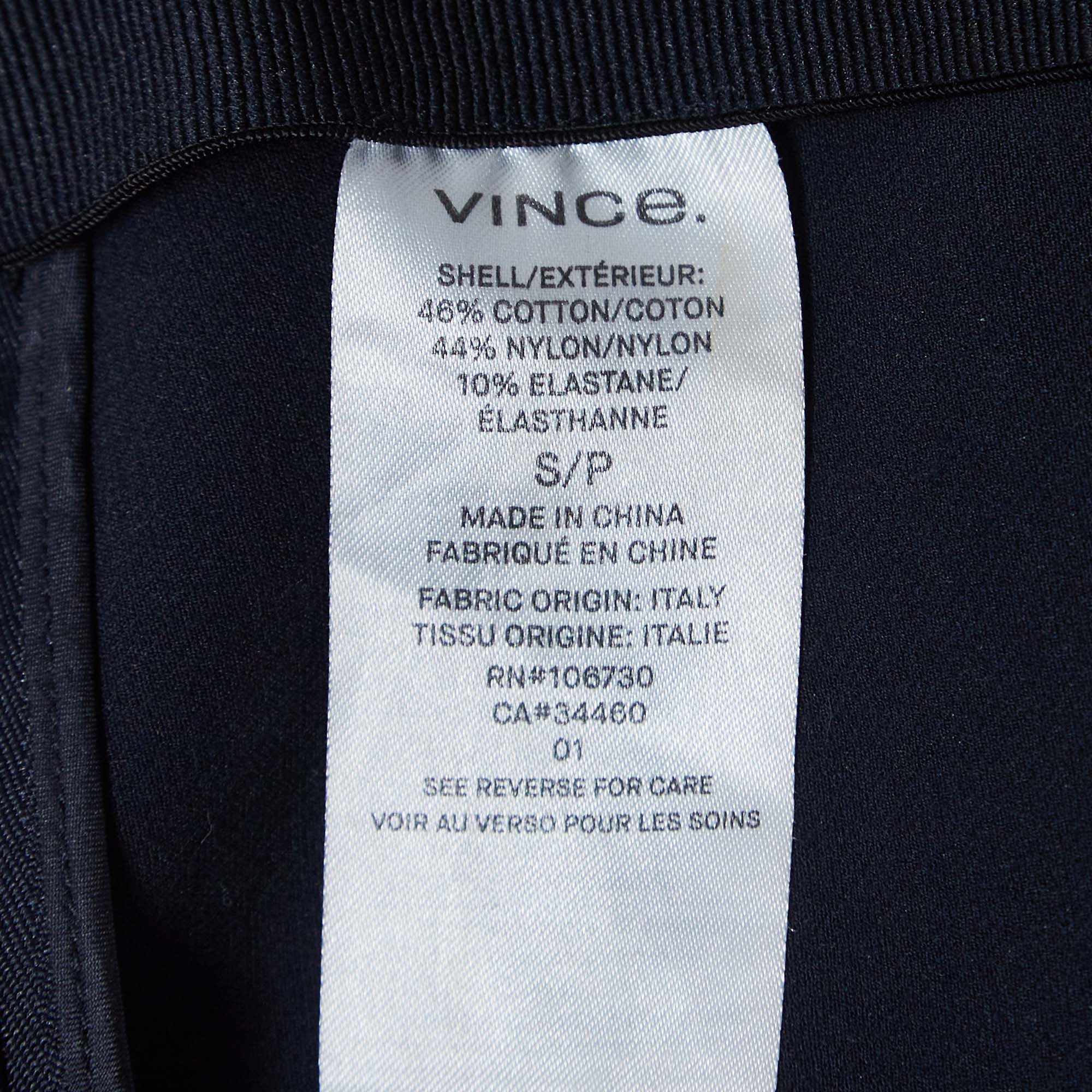 Vince Navy Blue Jersey Stitch Front Seam Ponte Leggings S