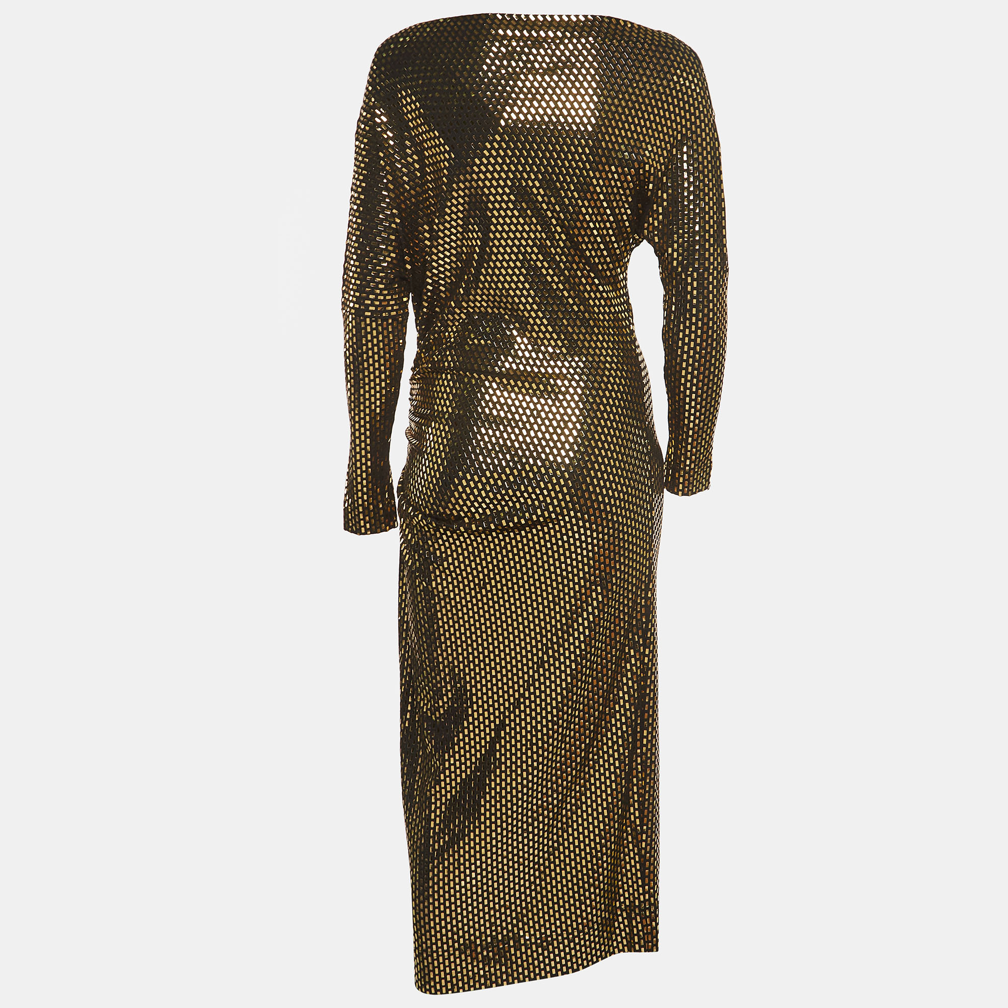 

Vivienne Westwood Anglomania Black/Gold Jersey Midi Dress