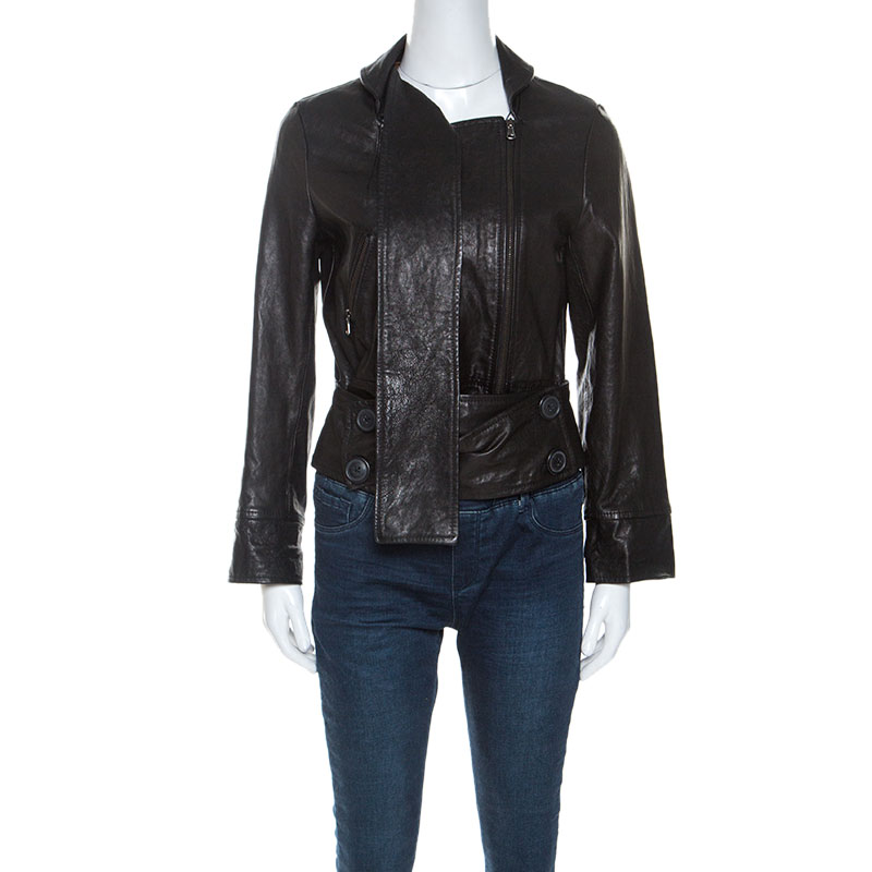 Image of Vivienne Westwood Anglomania Black Leather Jacket M