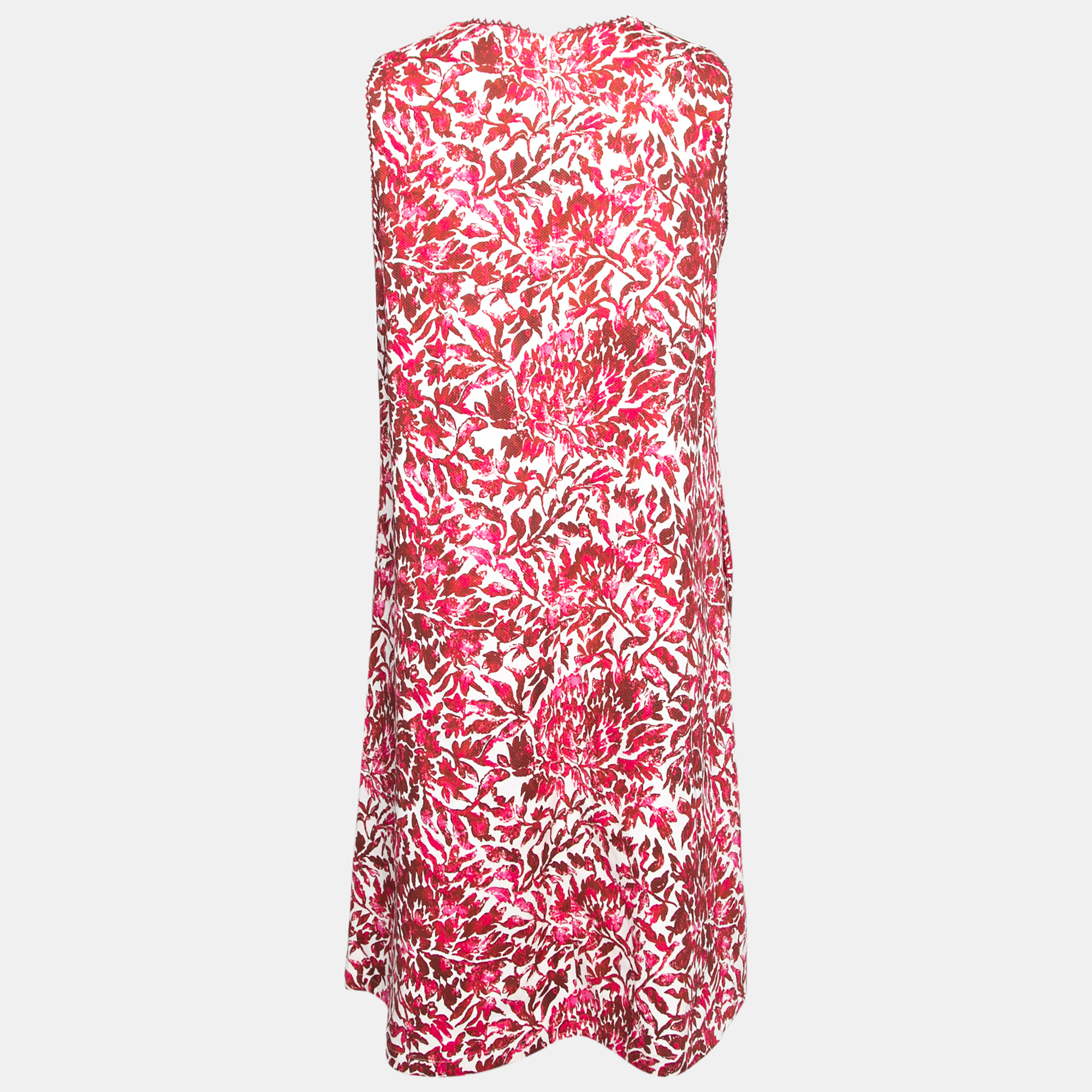

Weekend Max Mara Red Floral Printed Cotton Sleeveless Alfiere Dress