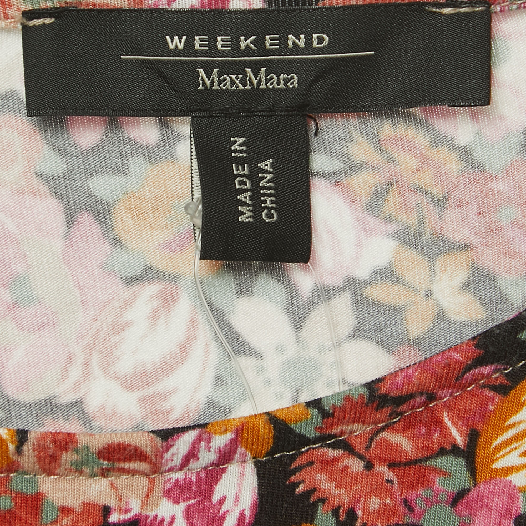 Weekend Max Mara Multicolor Floral Printed Jersey Top L