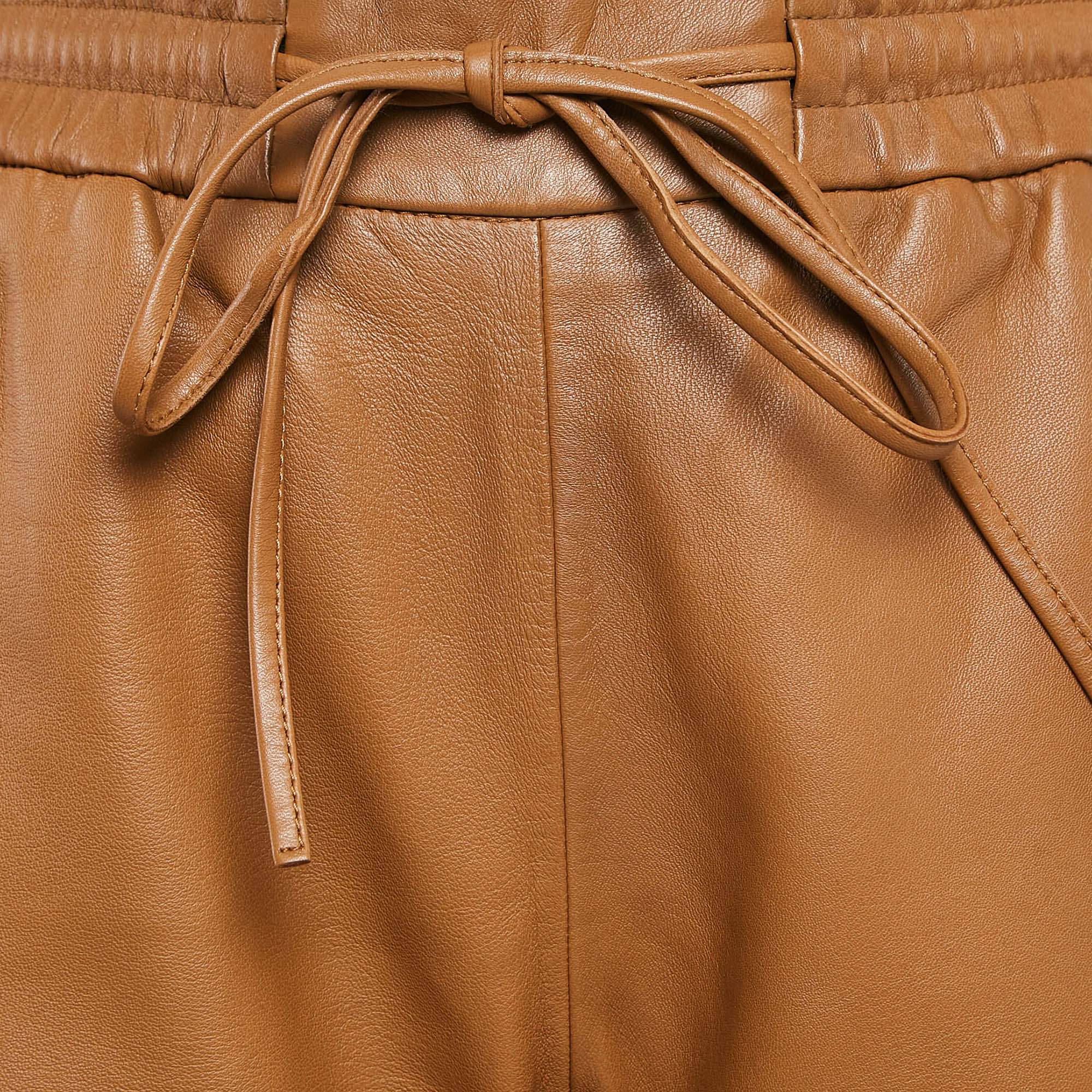 Weekend Max Mara Brown Leather Pants XS