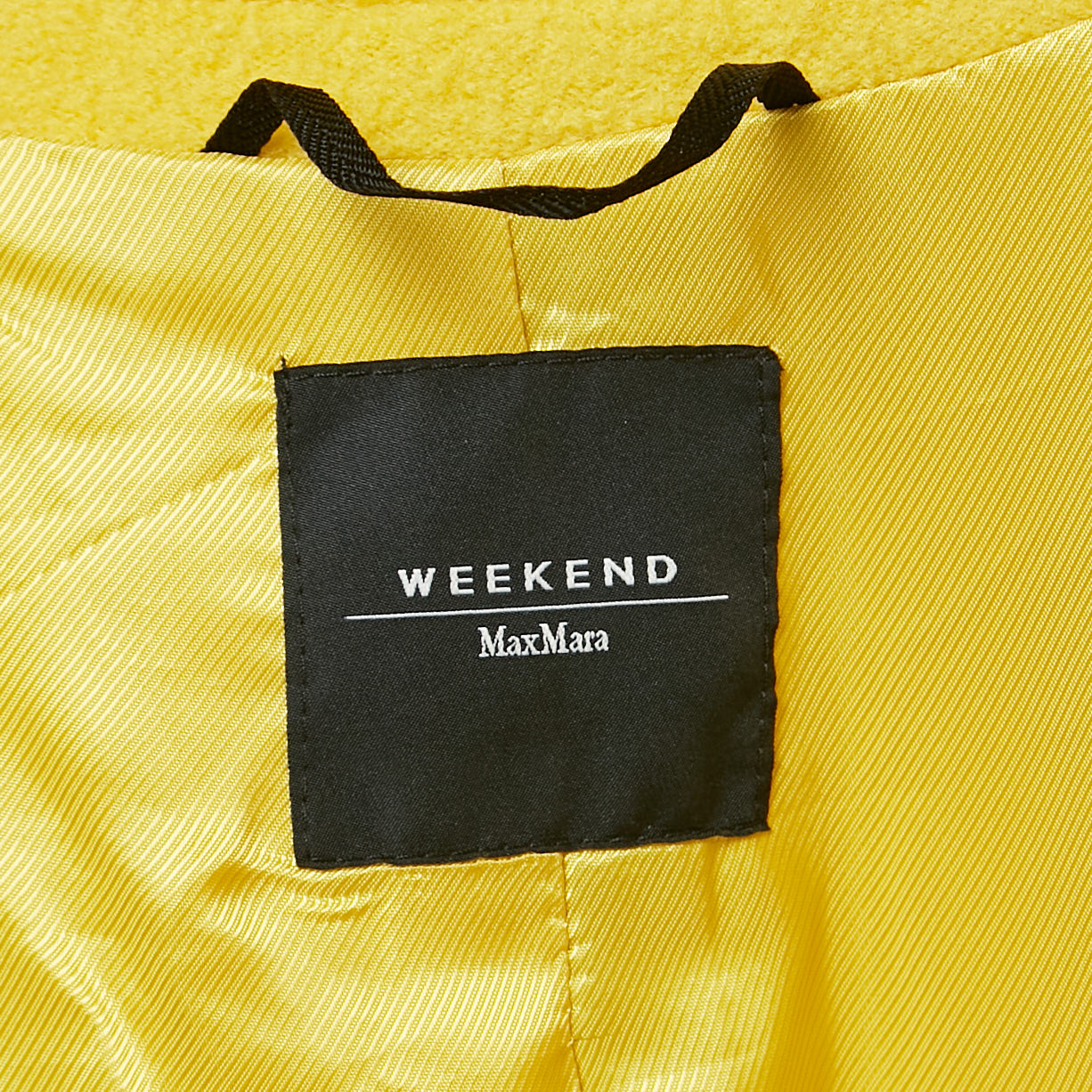 Weekend Max Mara Yellow Wool Felt Mid-Length Coat XS