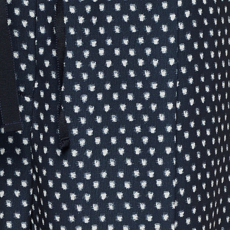 Weekend Max Mara Black Dot Print Crepe Tapered Trousers M