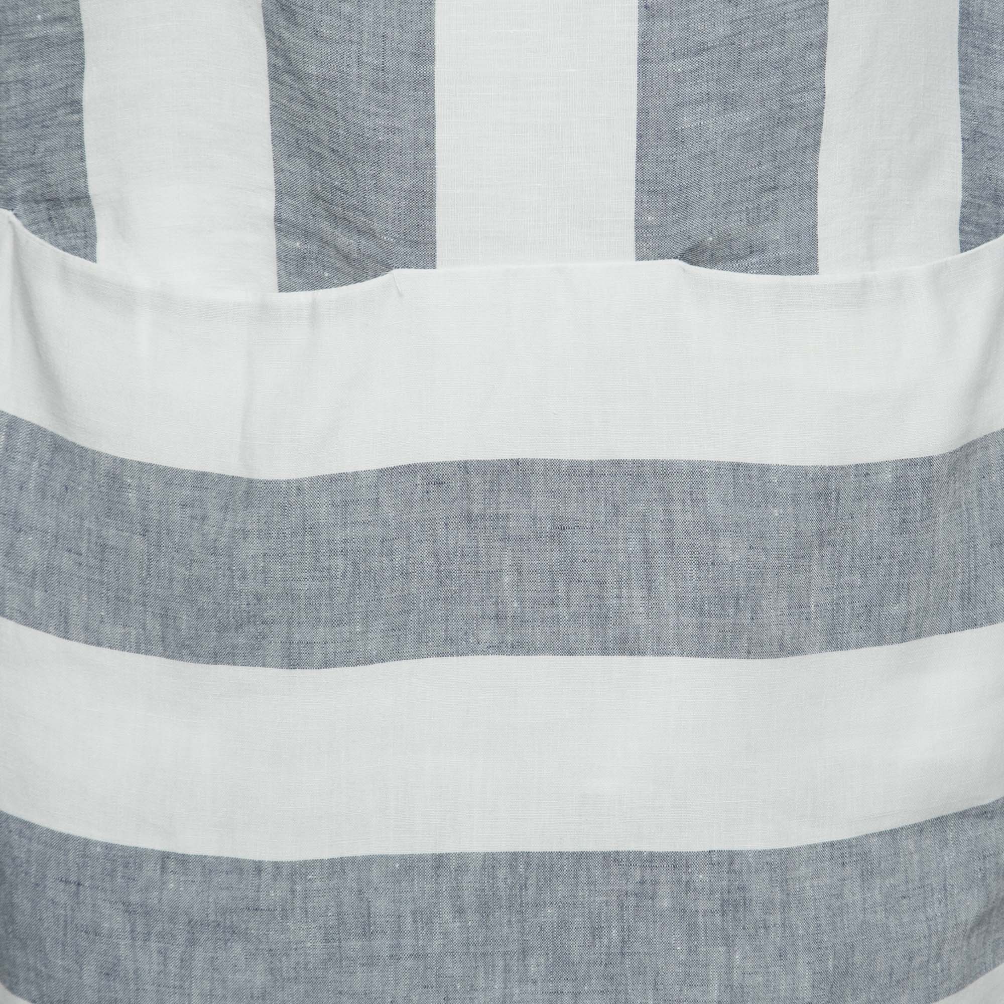 Weekend Max Mara Blue & White Striped Linen Dress M
