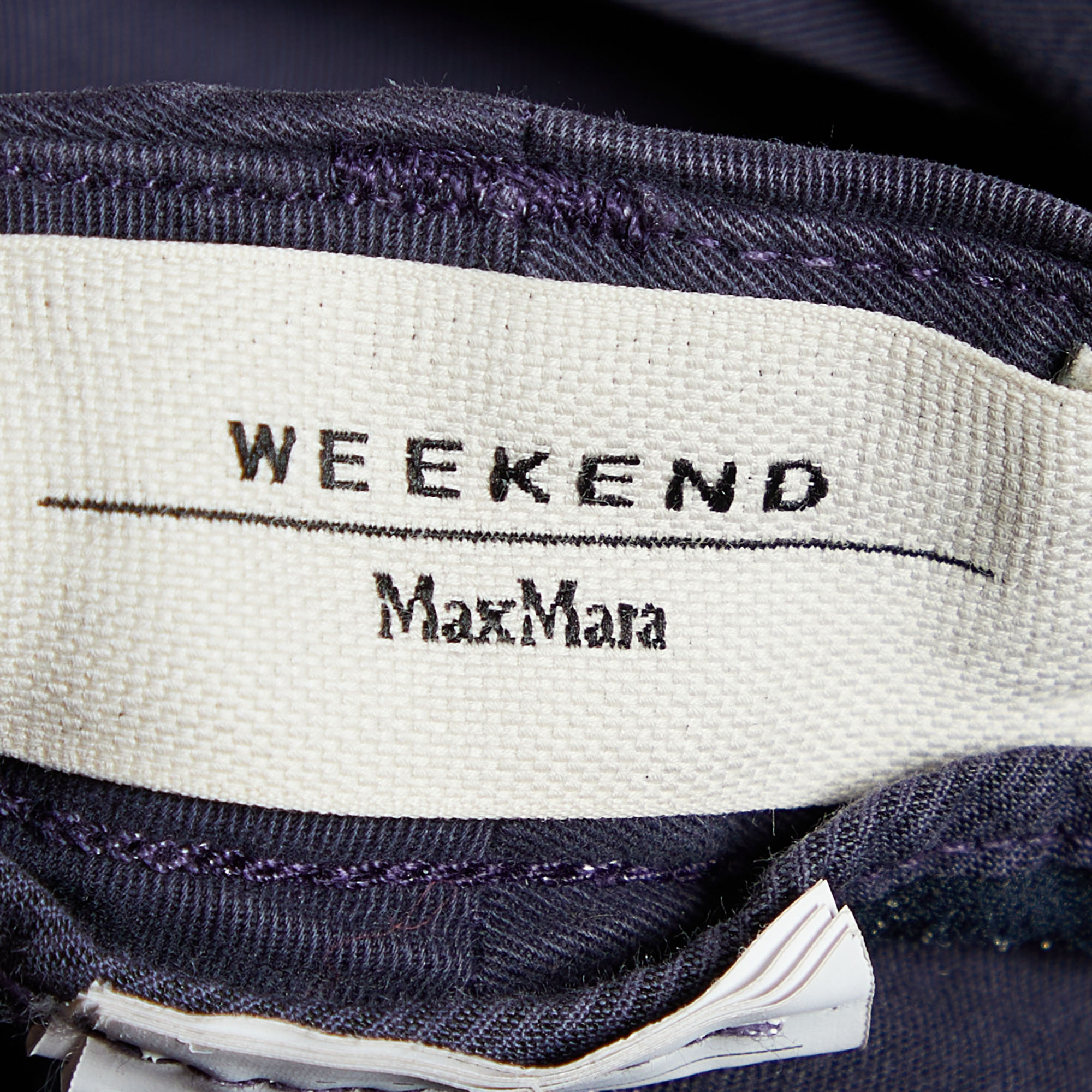 Weekend Max Mara Navy Blue Cotton Audrey Chino Pants M