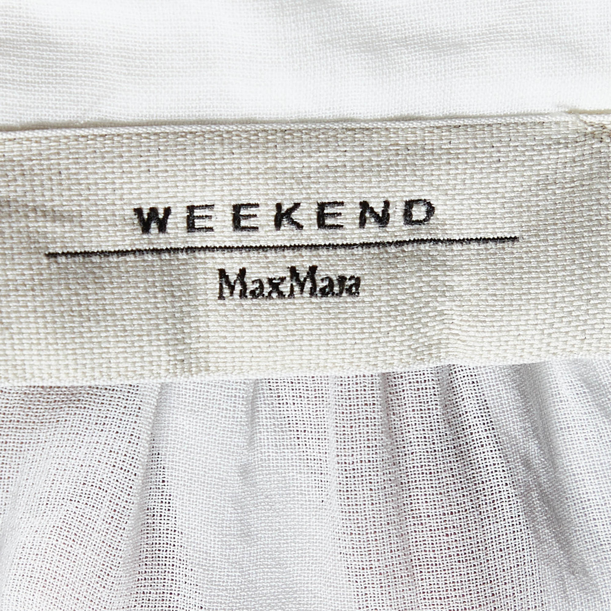 Weekend Max Mara White Cotton Button Front Oversized Shirt M