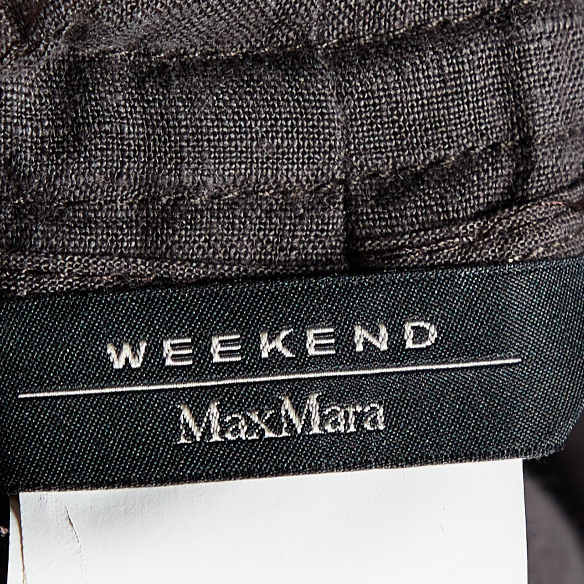 Weekend Max Mara Brown Linen Pants S