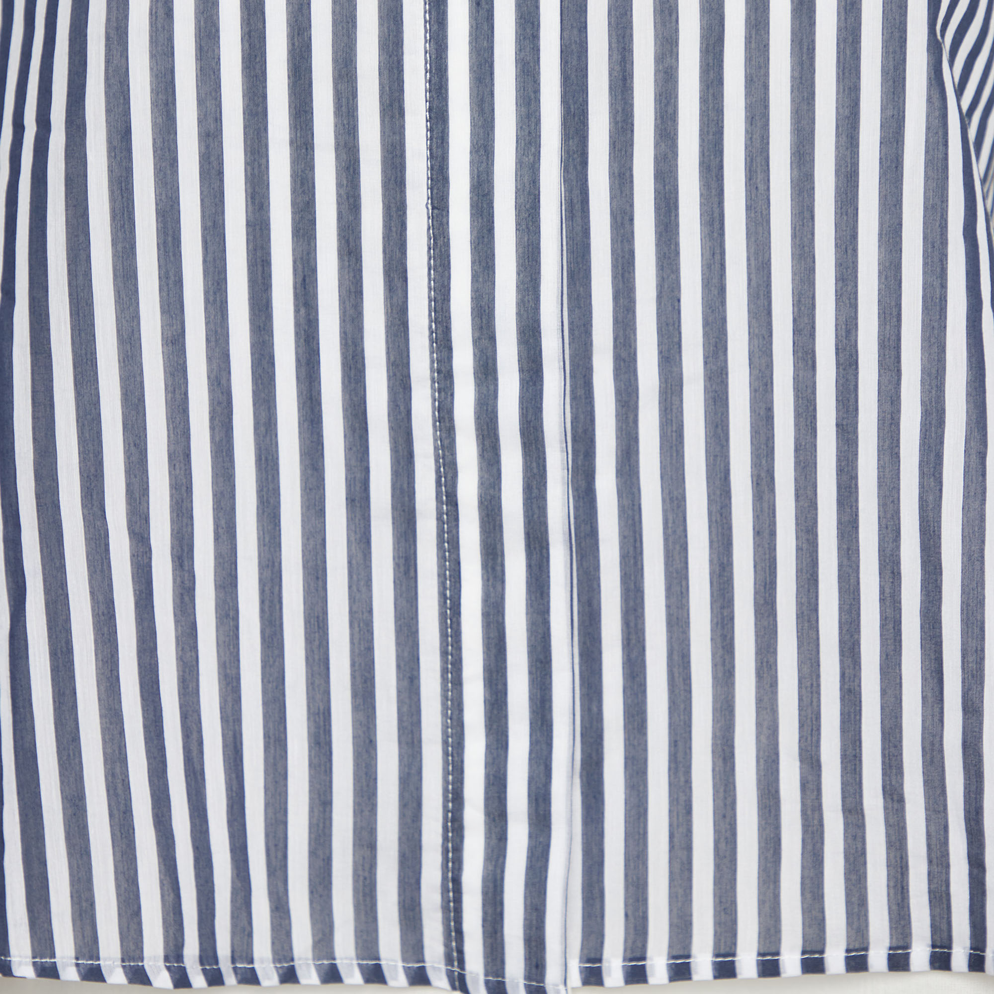 Weekend Max Mara White Cotton & Striped Overlay Detail Shirt S