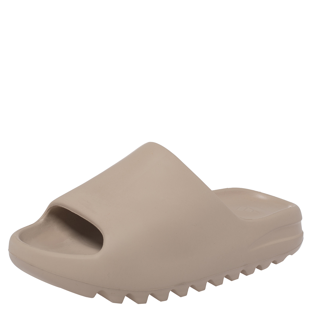 Yeezy x Adidas Beige Rubber Pure Flat Slides Size 37