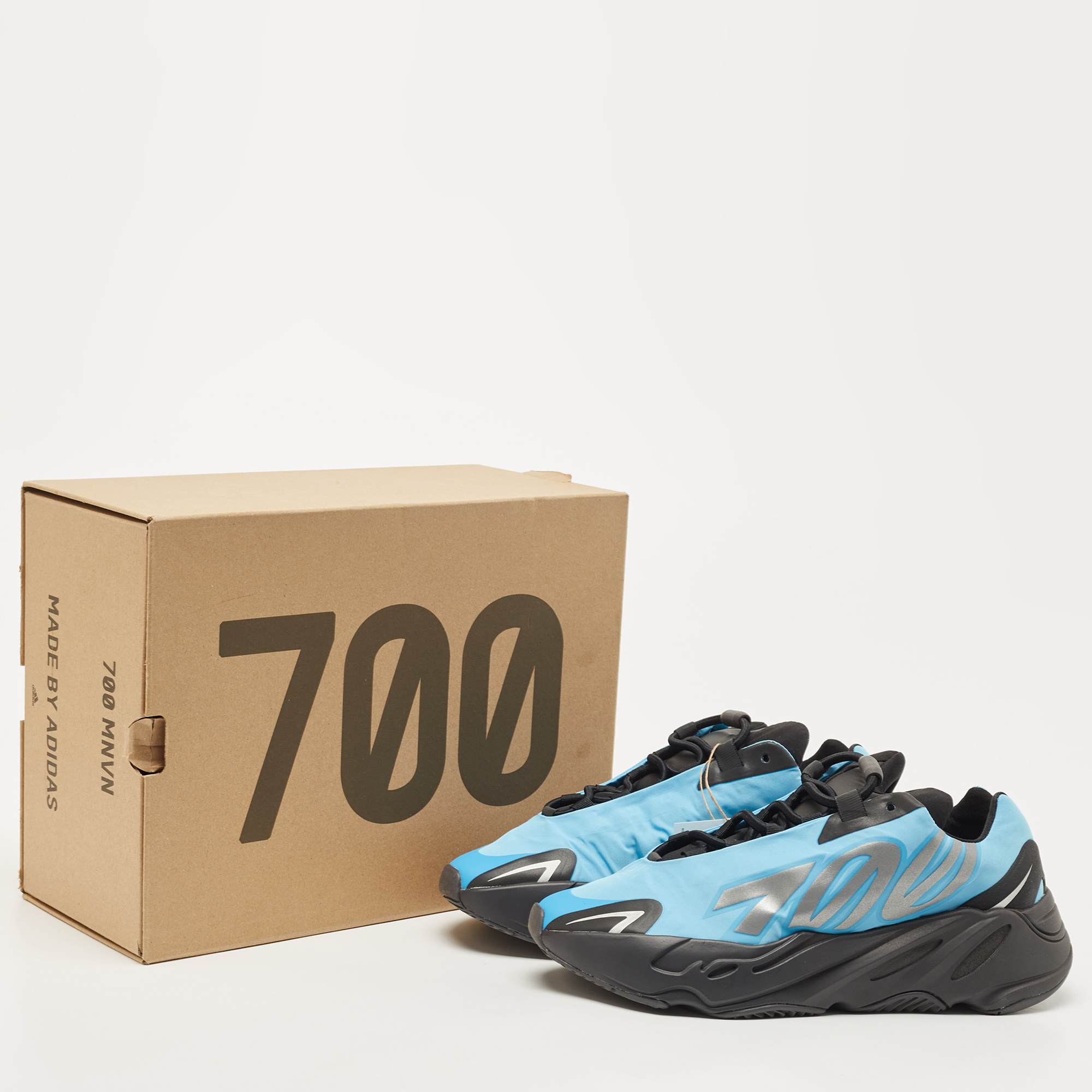 Yeezy X Adidas Blue/Black Nylon Boost 700 MNVN Sneakers Size 39 1/3