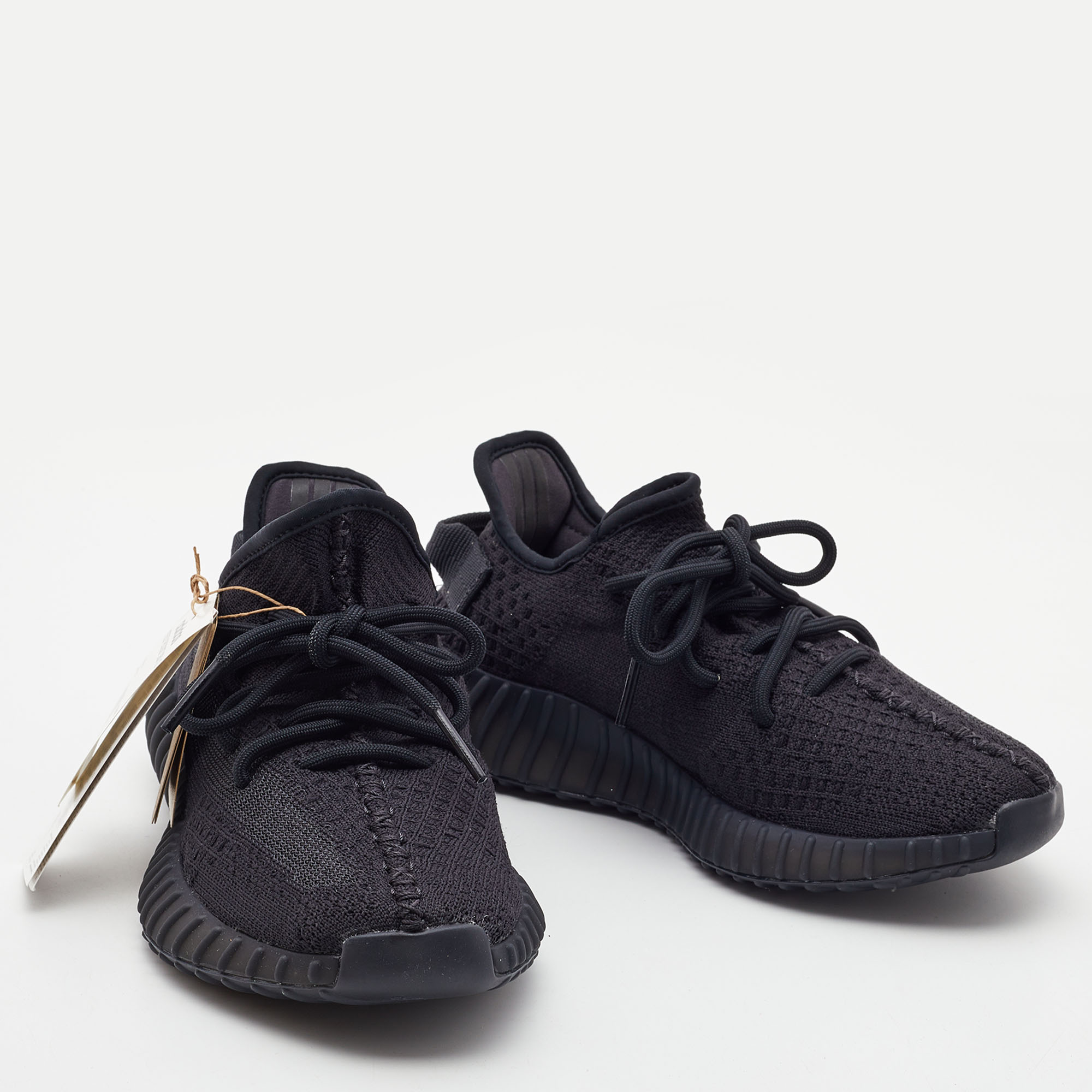 Yeezy X Adidas Black Fabric Boost 350 V2 Cinder Sneakers Size 38