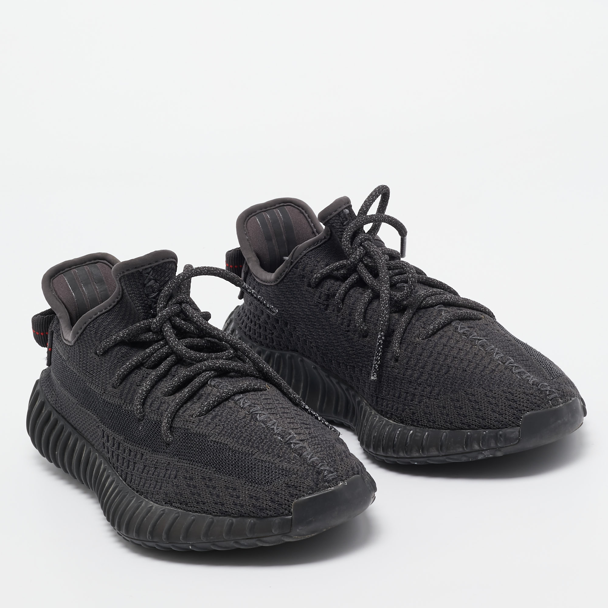 Yeezy X Adidas Black Mesh And Fabric Boost 350 V2 Black Sneakers Size 40