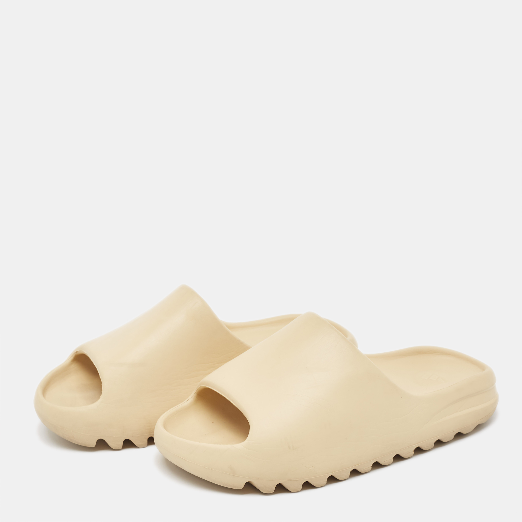 Yeezy X Adidas Cream Rubber Bone Slides Size 36.5