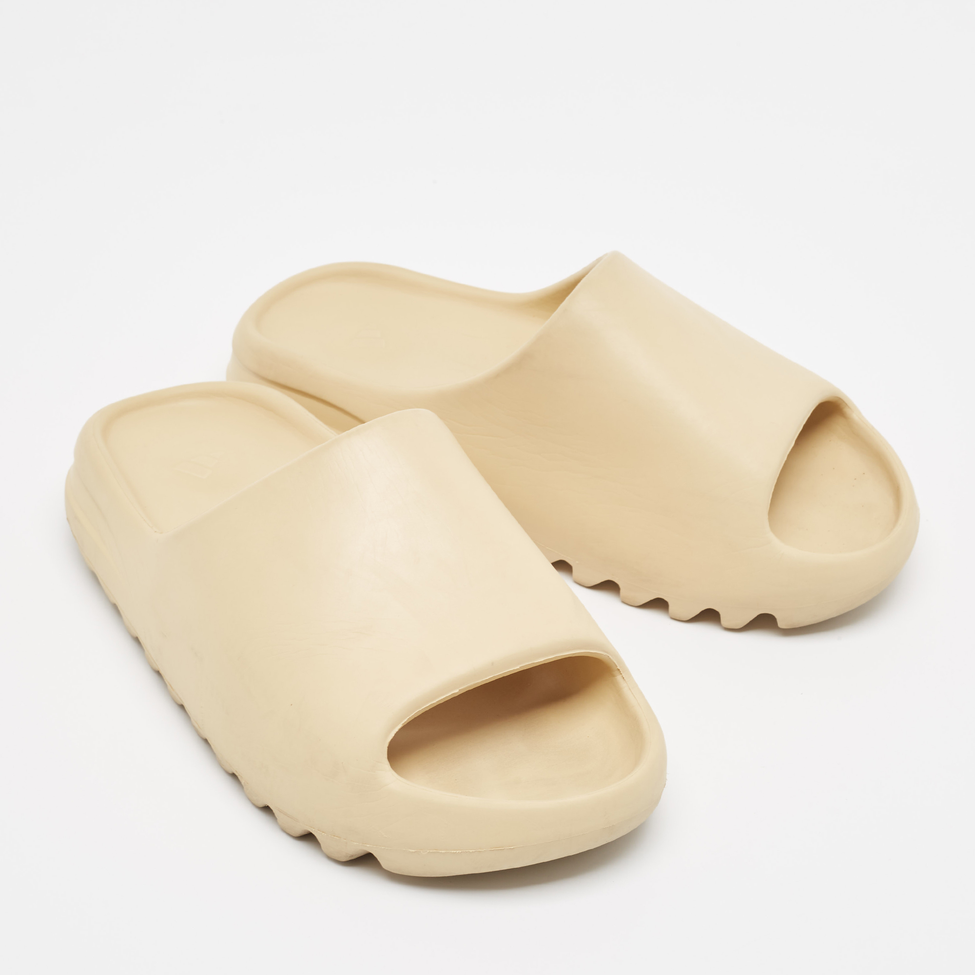 Yeezy X Adidas Cream Rubber Bone Slides Size 36.5