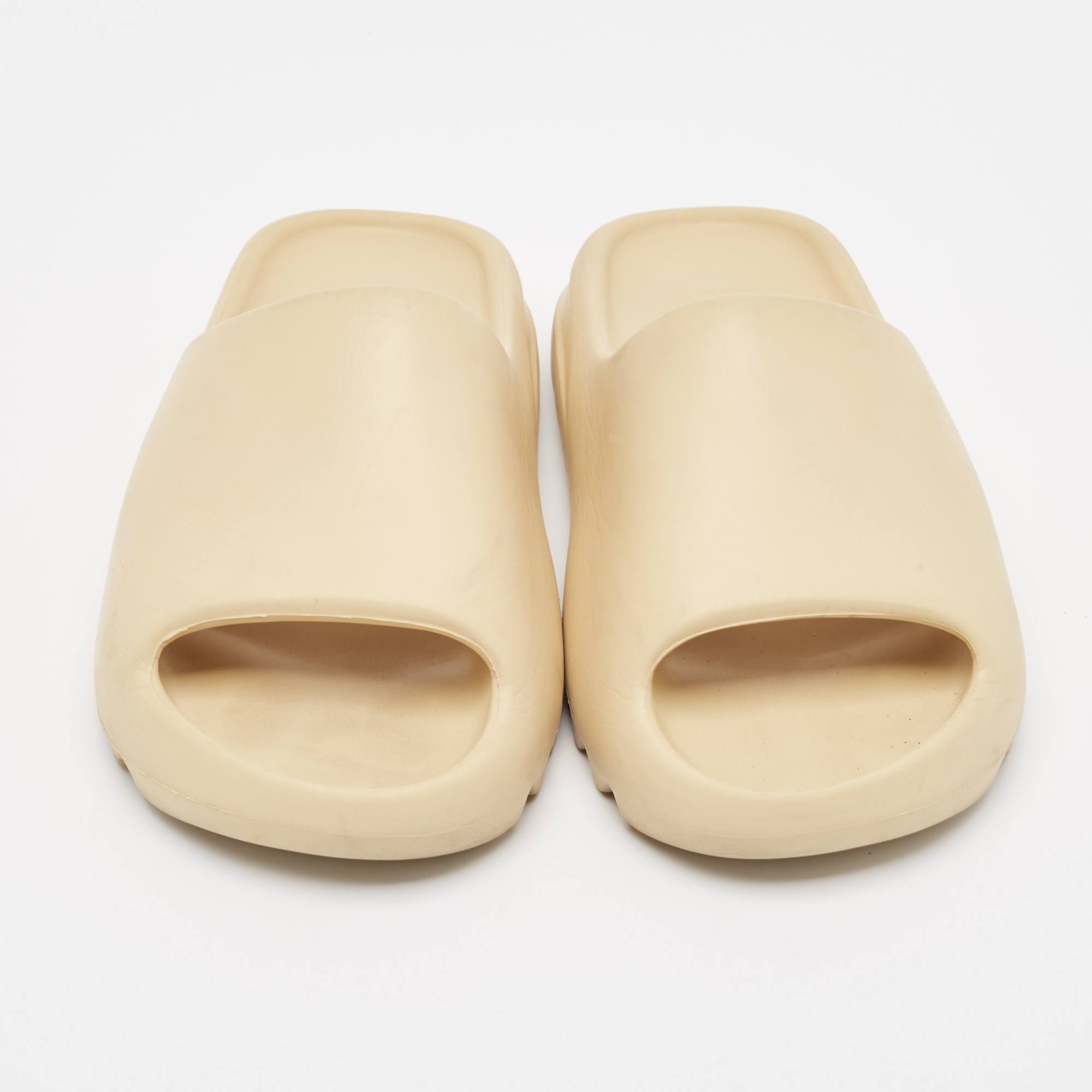 Yeezy X Adidas Cream Rubber Bone Slides Size 36.5