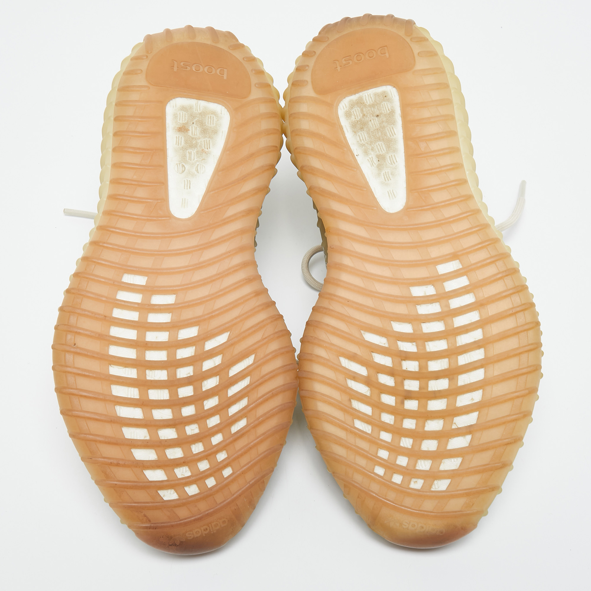 Yeezy X Adidas Beige Fabric Boost 350 V2 Yeshaya Sneakers Size 41 1/3